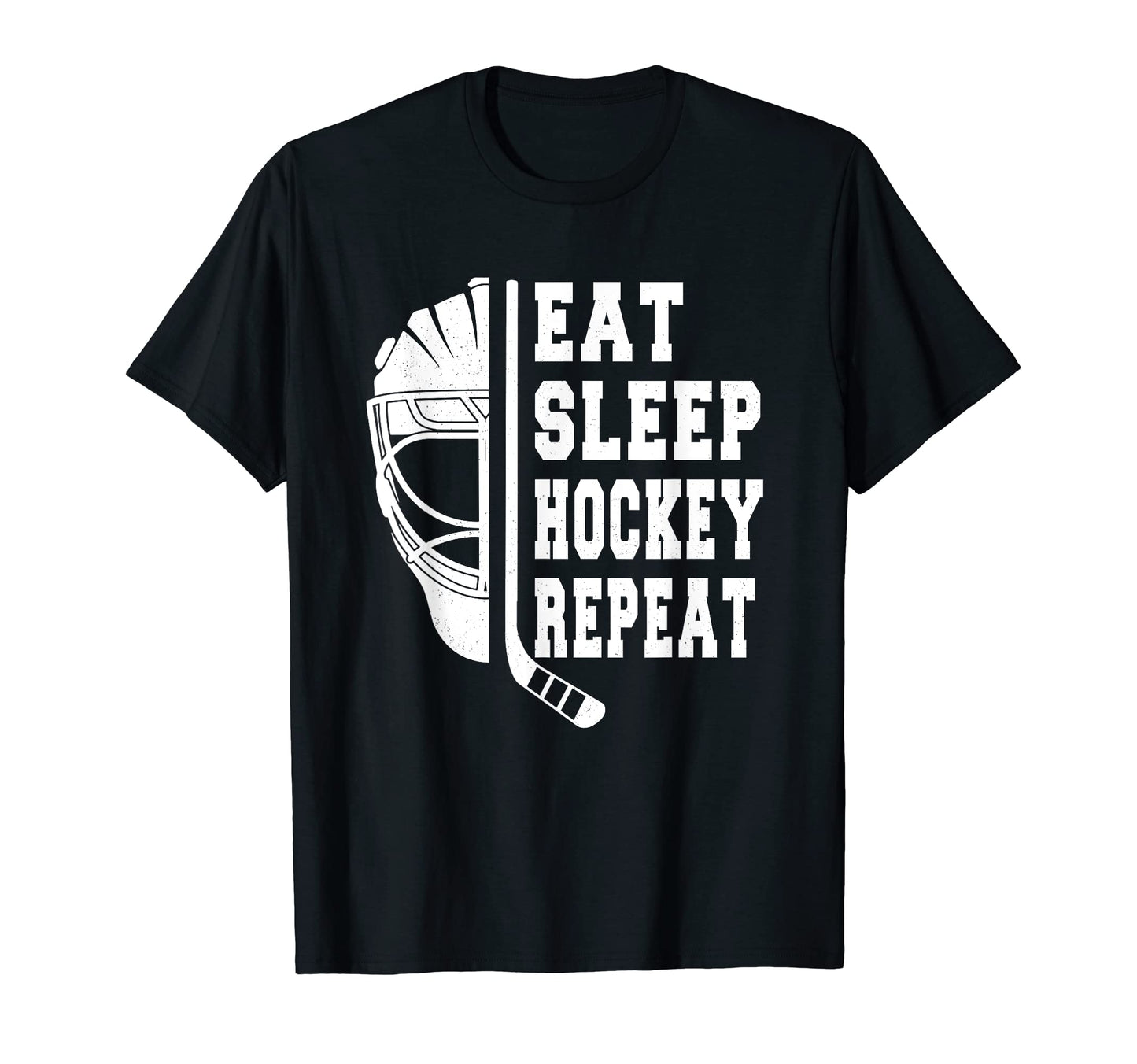 Eat Sleep Hockey Repeat Hockey Funny Ice T-Shirt - Trendy Graphic Unisex - T-Shirt, Sweatshirt, Hoodie