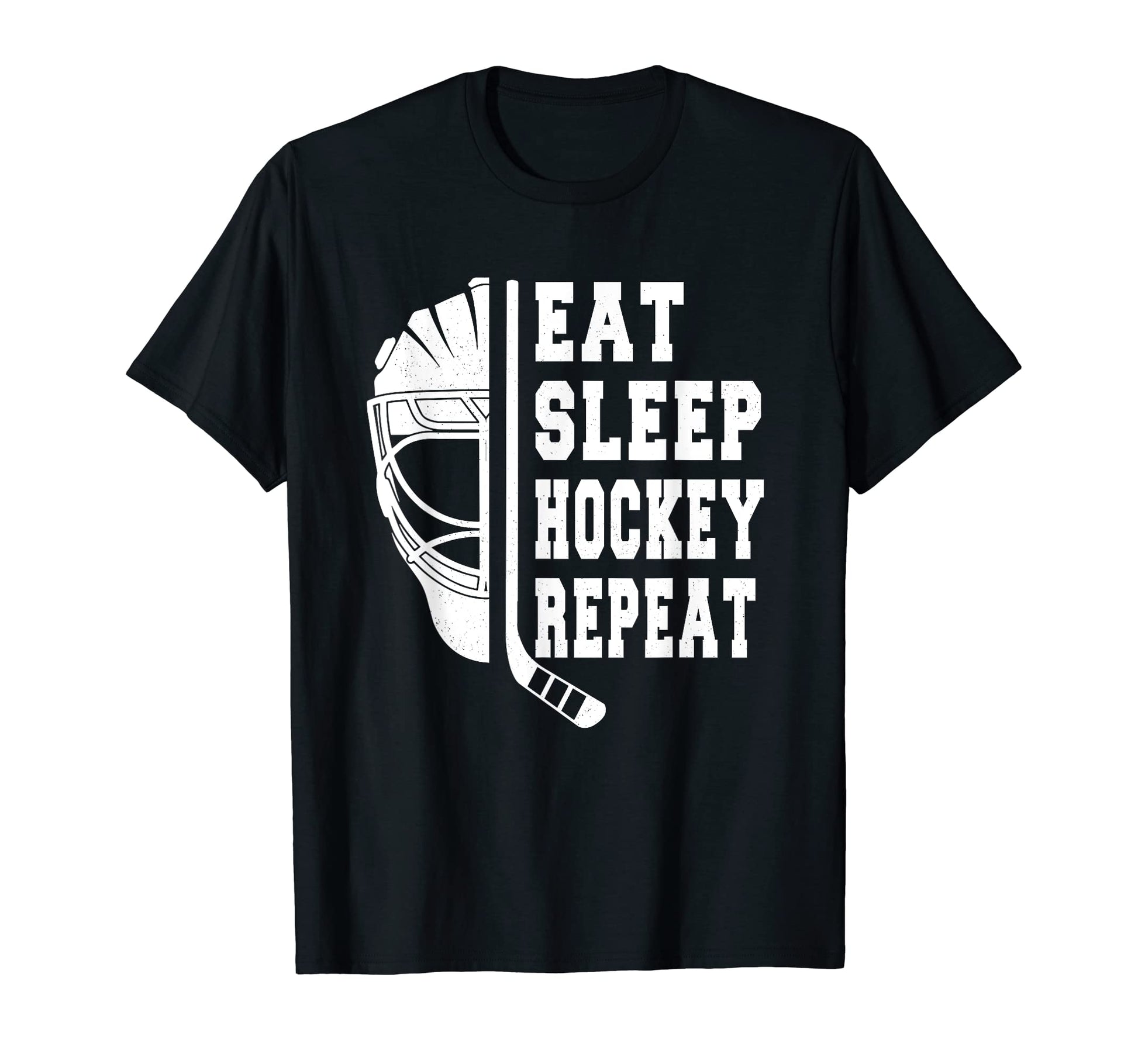 Eat Sleep Hockey Repeat Hockey Funny Ice T-Shirt - Trendy Graphic Unisex - T-Shirt, Sweatshirt, Hoodie