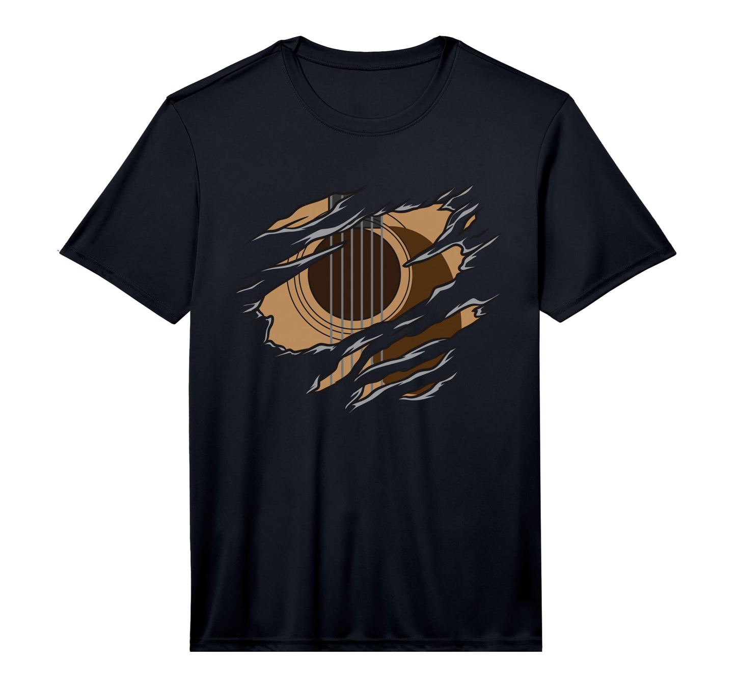 Mens Guitar Inside Me Tear T-Shirt - Aesthetic Graphic for Adults - T-Shirt, Sweatshirt, Hoodie