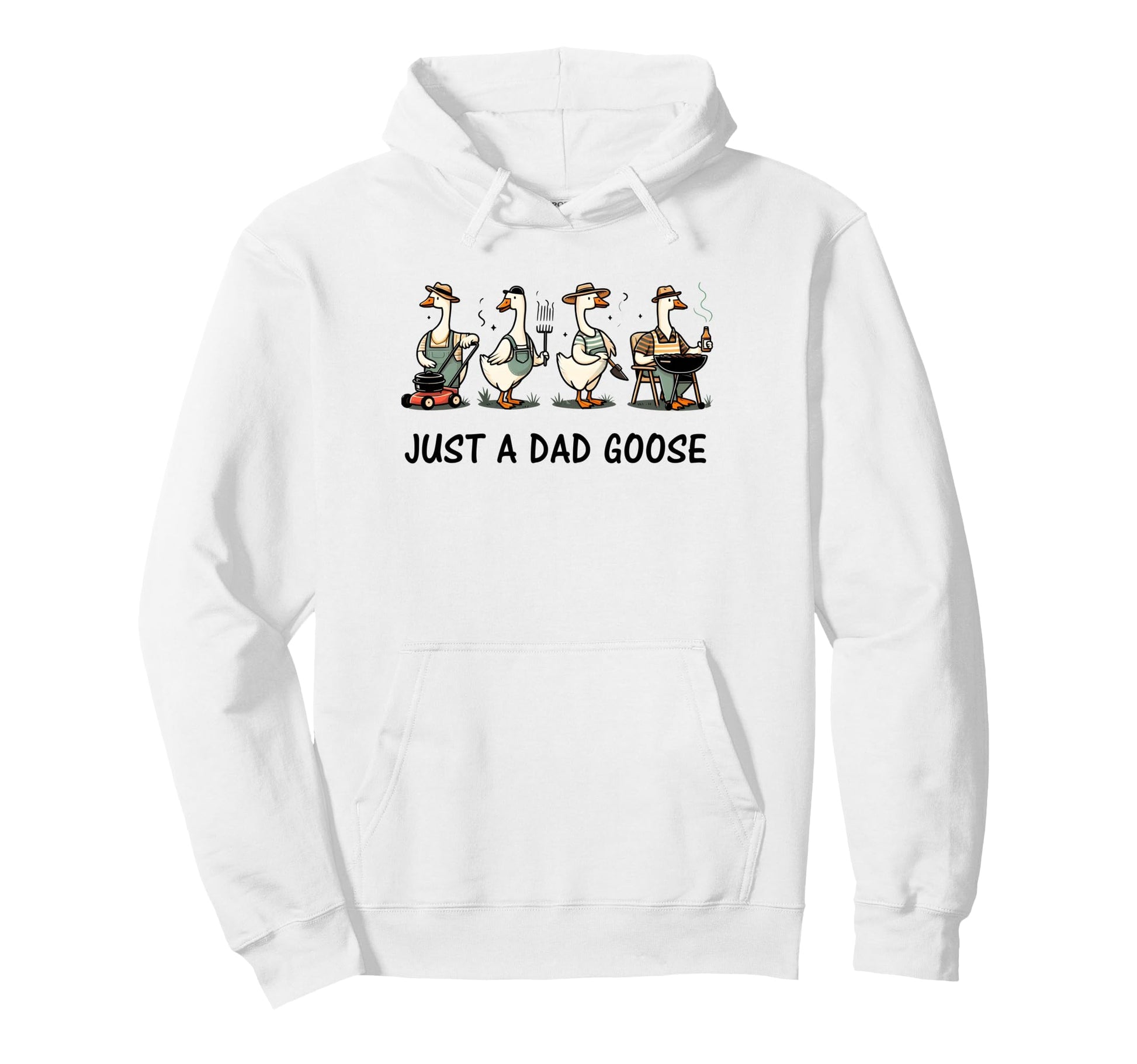Just Dad Goose Funny Dad Husband Hoodie - Minimalist Print Men Women - T-Shirt, Sweatshirt, Hoodie