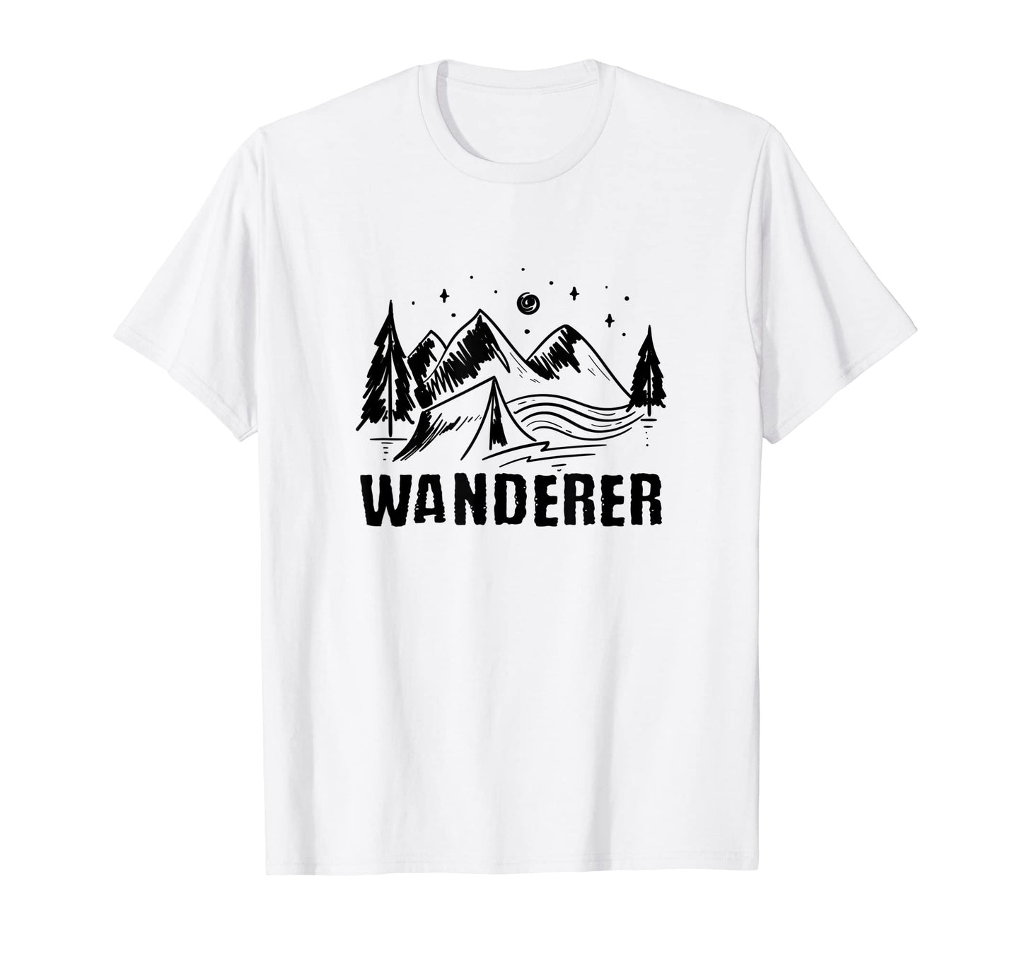 Wanderer Camping Outdoor Nature Hiking T-Shirt - Aesthetic Graphic Unisex - T-Shirt, Sweatshirt, Hoodie