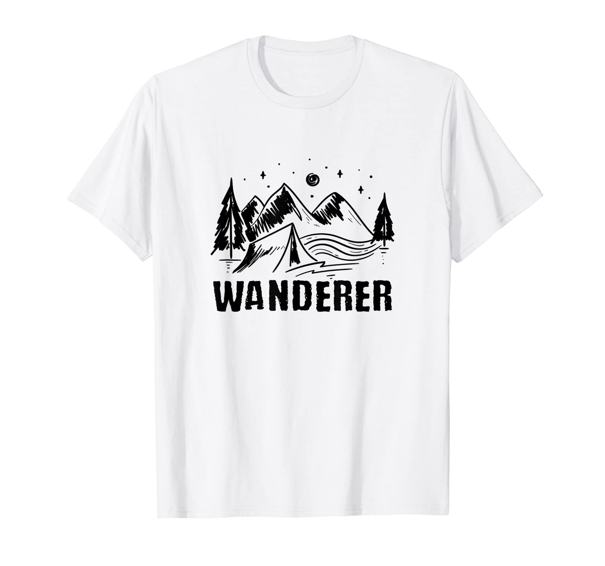Wanderer Camping Outdoor Nature Hiking T-Shirt - Aesthetic Graphic Unisex - T-Shirt, Sweatshirt, Hoodie