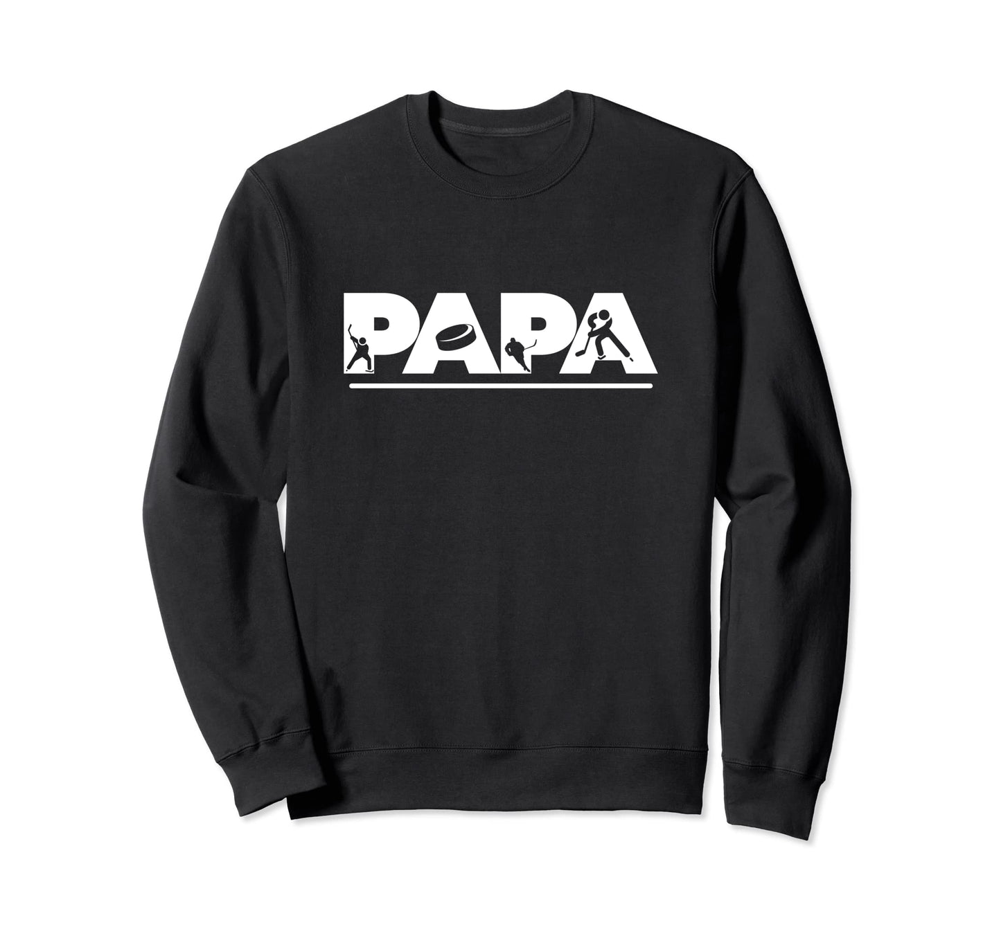 Papa Dad Ice Hockey Sweatshirt - Unique Graphic for Adults - T-Shirt, Sweatshirt, Hoodie