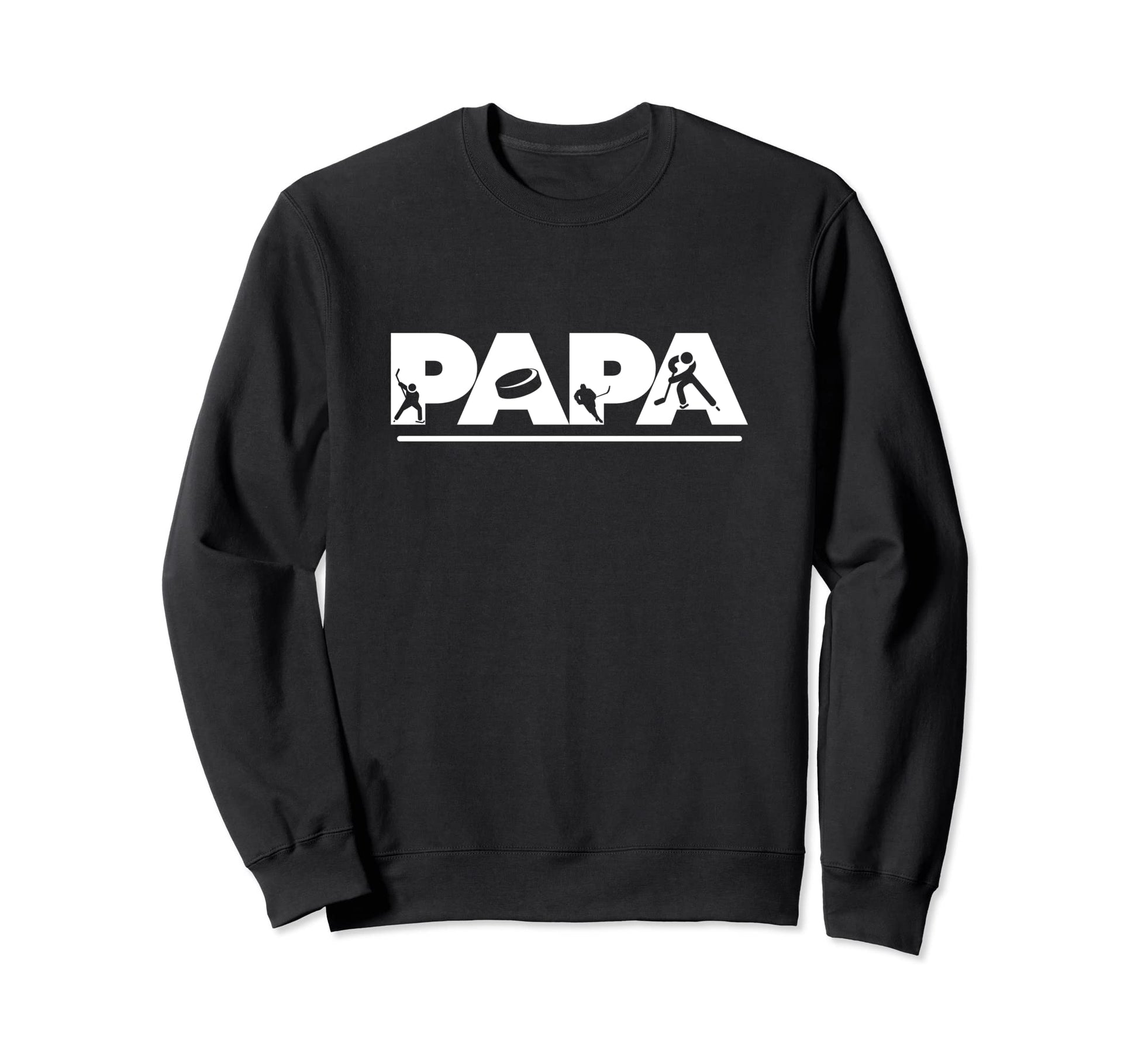 Papa Dad Ice Hockey Sweatshirt - Unique Graphic for Adults - T-Shirt, Sweatshirt, Hoodie