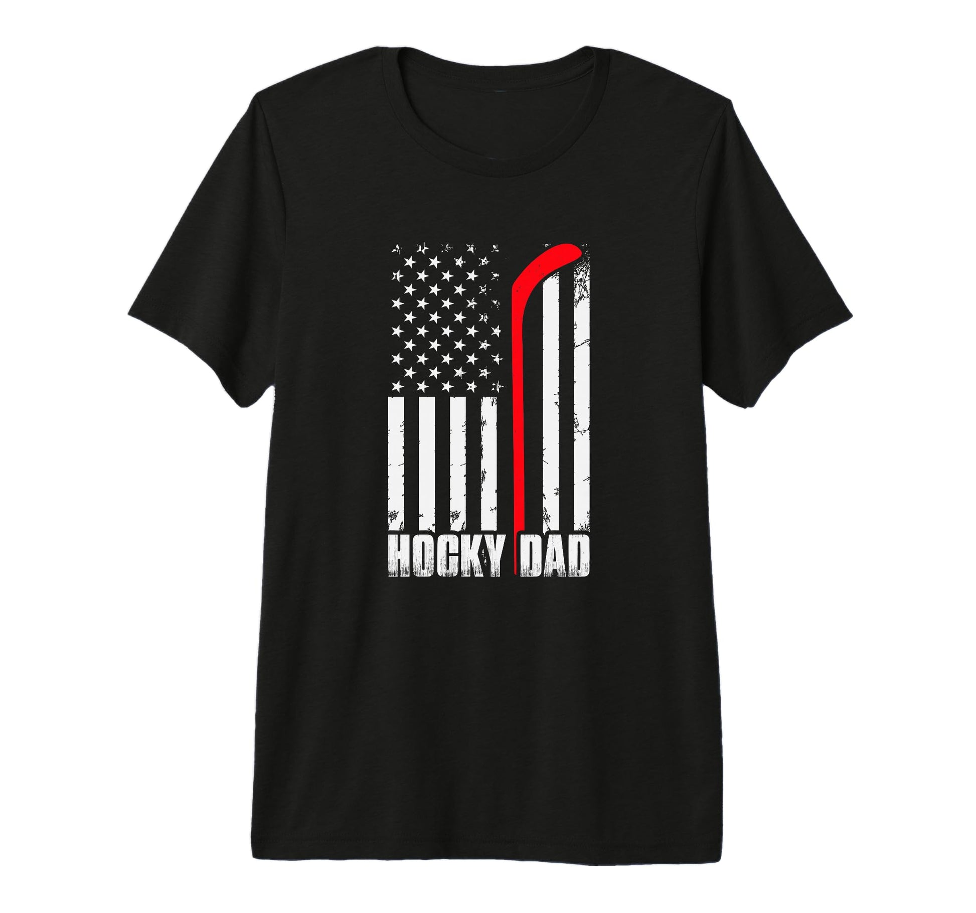 Hockey Dad Usa American Flag T-Shirt - Fun Novelty Design Men Women - T-Shirt, Sweatshirt, Hoodie