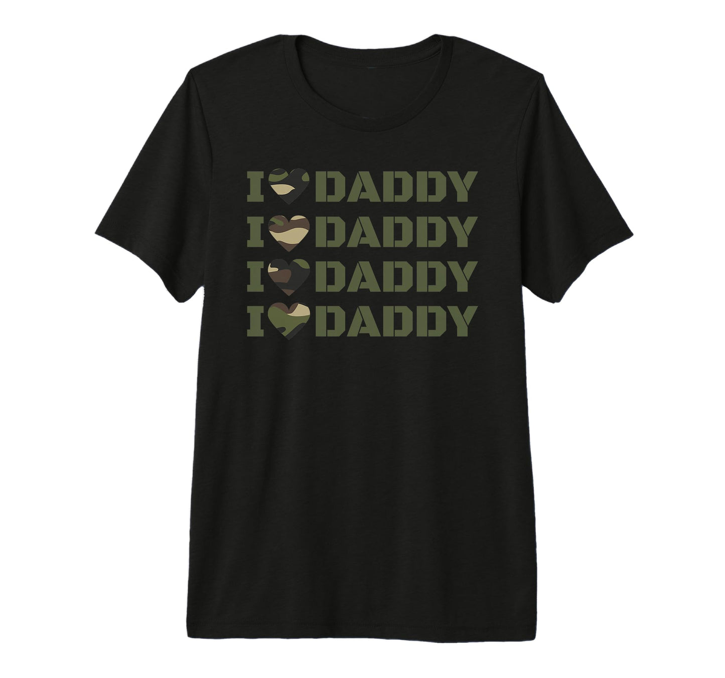 I Love My Army Daddy Dad Military Tri Blend T-Shirt - Graphic Print Unisex - T-Shirt, Sweatshirt, Hoodie