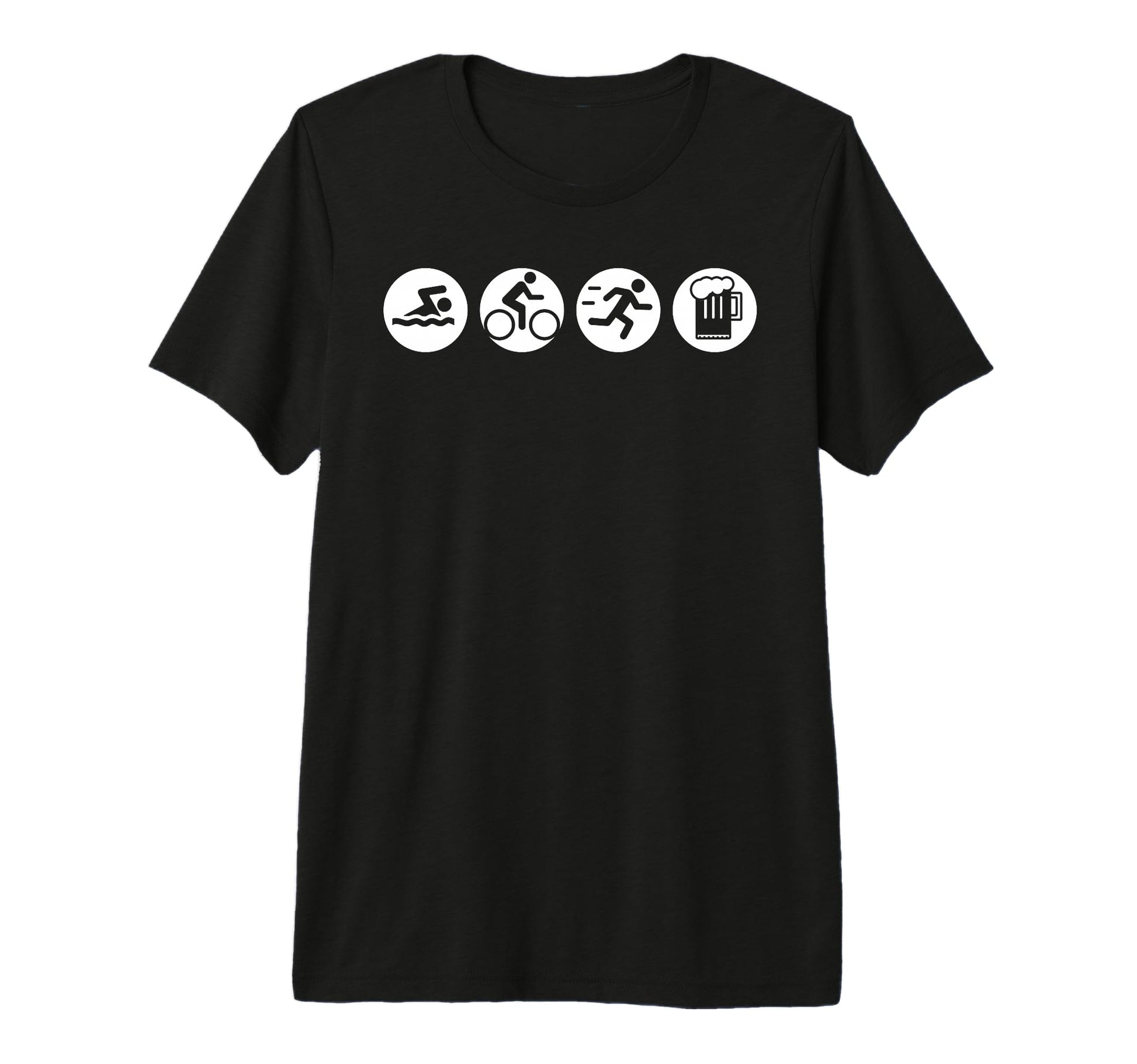 Triathlon Athlete Drinker Swim Bike Run T-Shirt - Graphic Print Unisex - T-Shirt, Sweatshirt, Hoodie