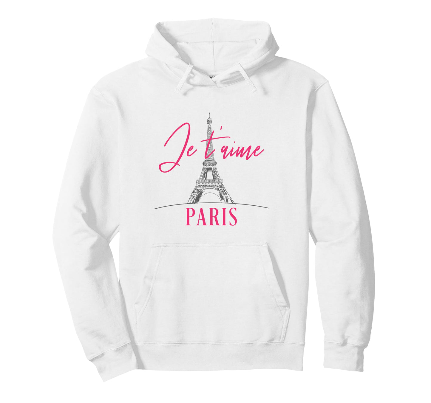 Eiffel Tower Paris France Je Taime I Hoodie - Minimalist Print Men Women - T-Shirt, Sweatshirt, Hoodie