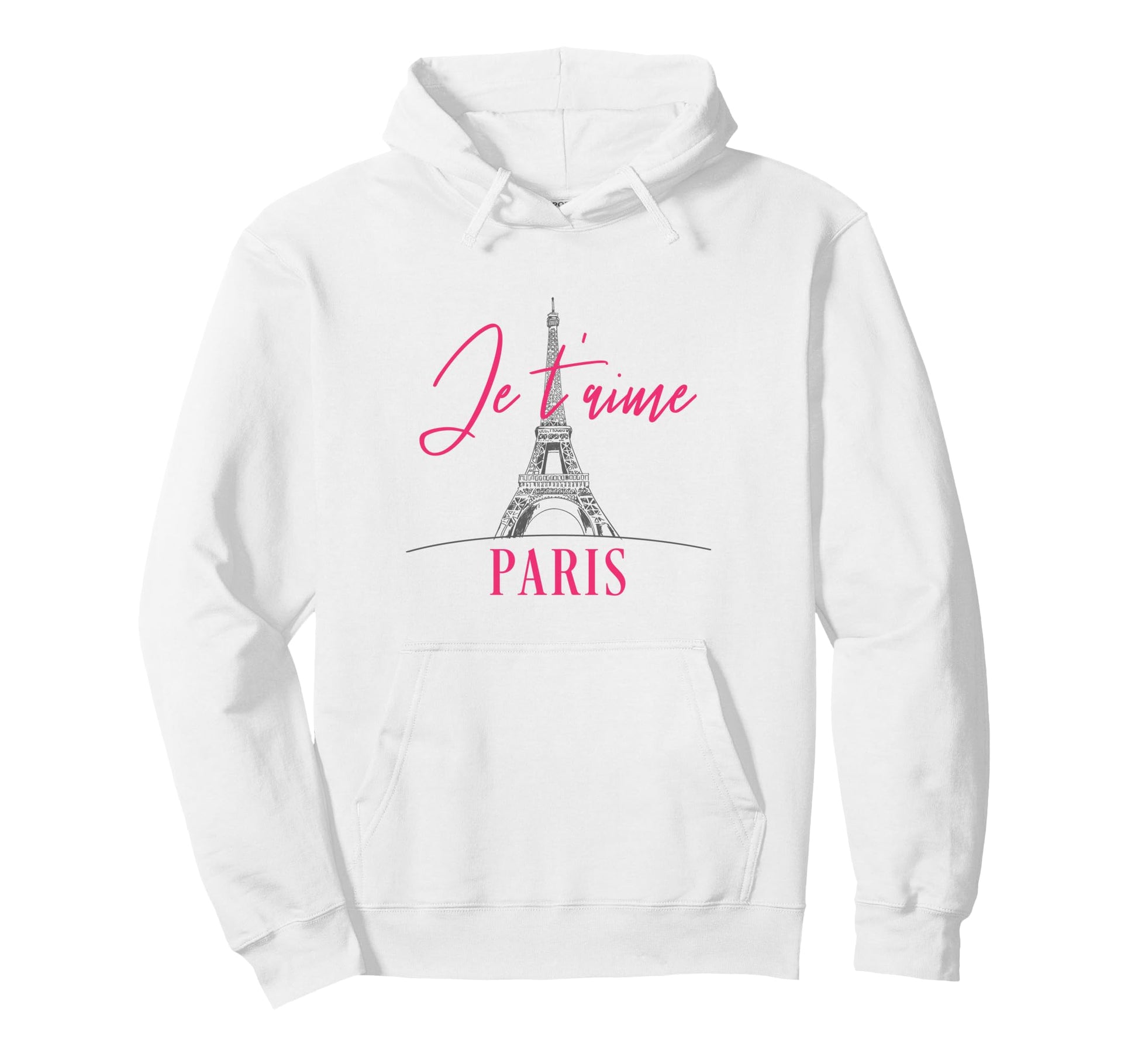 Eiffel Tower Paris France Je Taime I Hoodie - Minimalist Print Men Women - T-Shirt, Sweatshirt, Hoodie