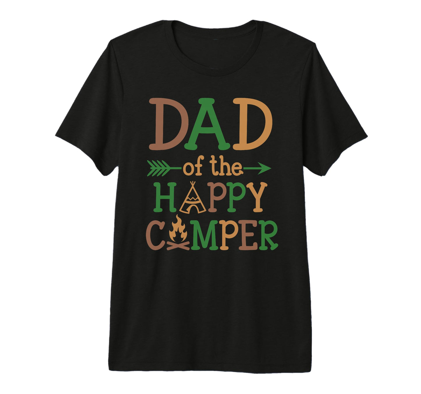 Mens Dad Happy Camper First Birthday T-Shirt - Unique Graphic Men Women - T-Shirt, Sweatshirt, Hoodie