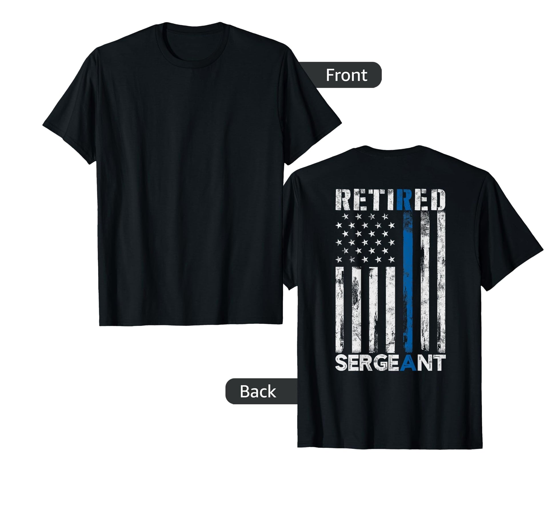 Retired Sergeant Police Gift Thin T-Shirt - Streetwear Style Men Women - T-Shirt, Sweatshirt, Hoodie