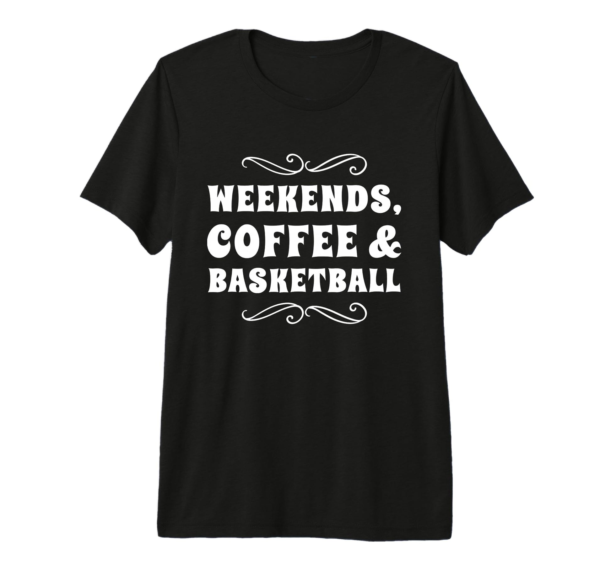 Weekends Coffee And Basketball Funny T-Shirt - Minimalist Print Men Women - T-Shirt, Sweatshirt, Hoodie