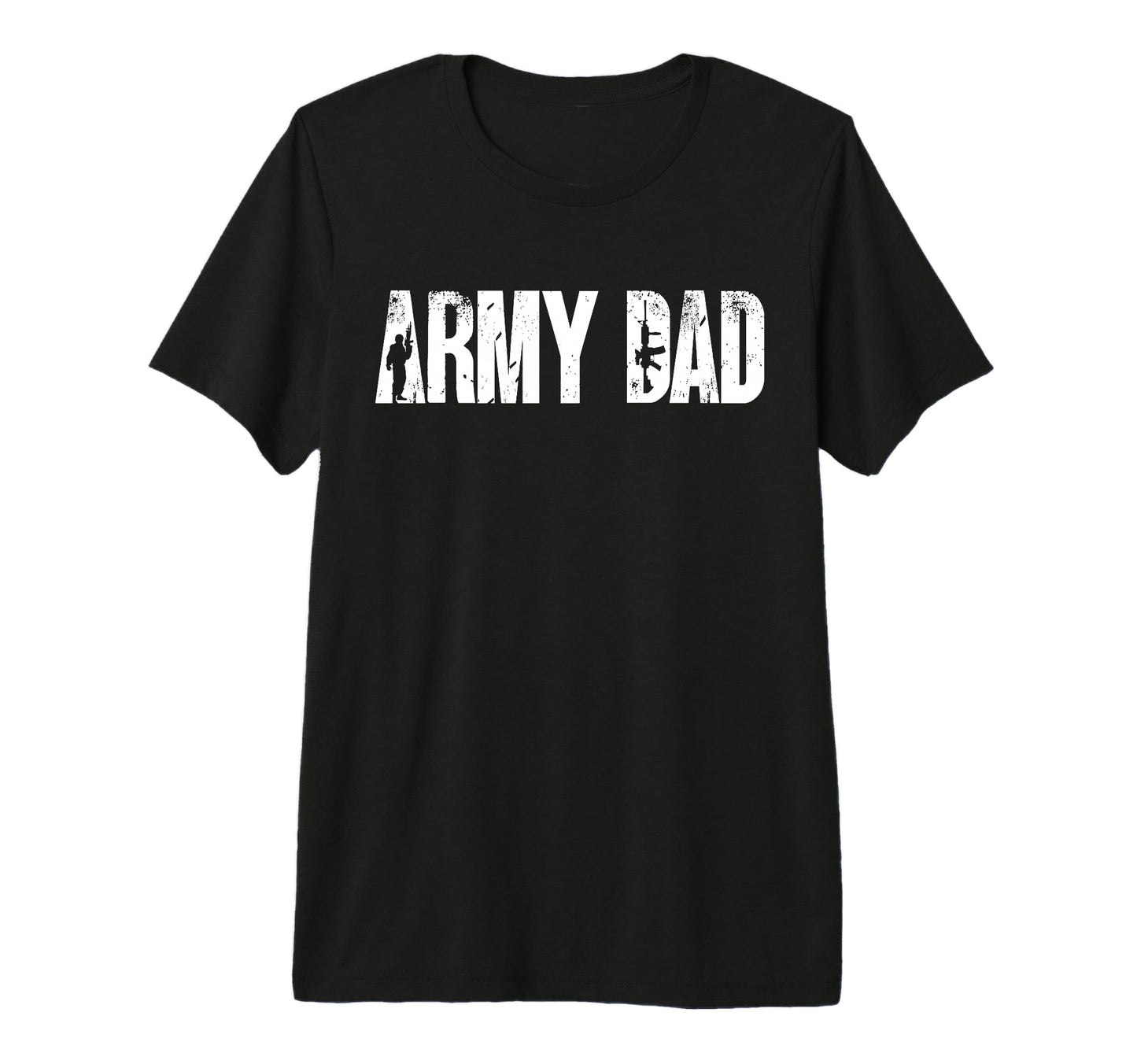 Army Dad Military Typography Tri Blend T-Shirt - Unique Graphic Unisex - T-Shirt, Sweatshirt, Hoodie
