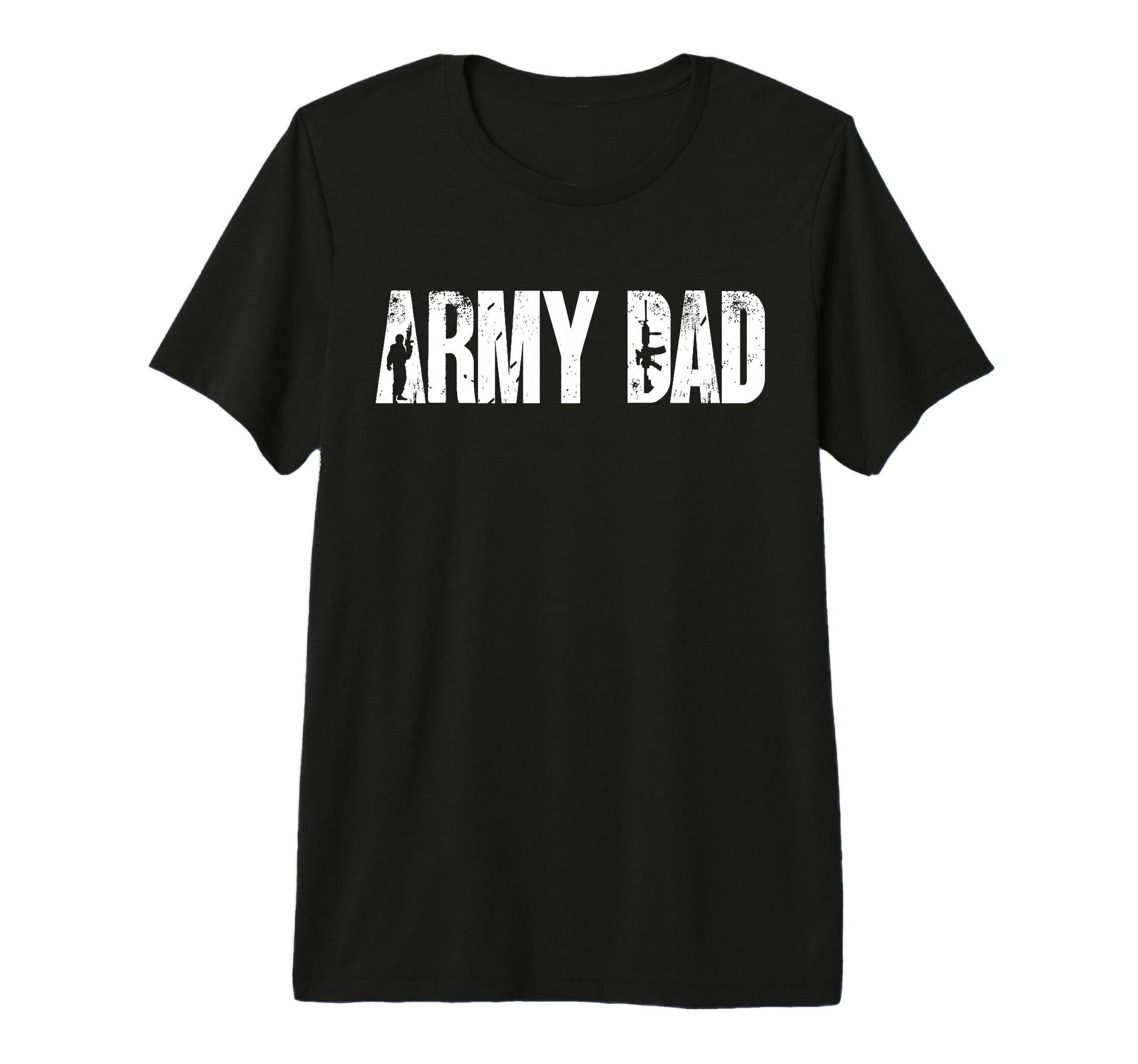 Army Dad Military Typography Tri Blend T-Shirt - Unique Graphic Unisex - T-Shirt, Sweatshirt, Hoodie