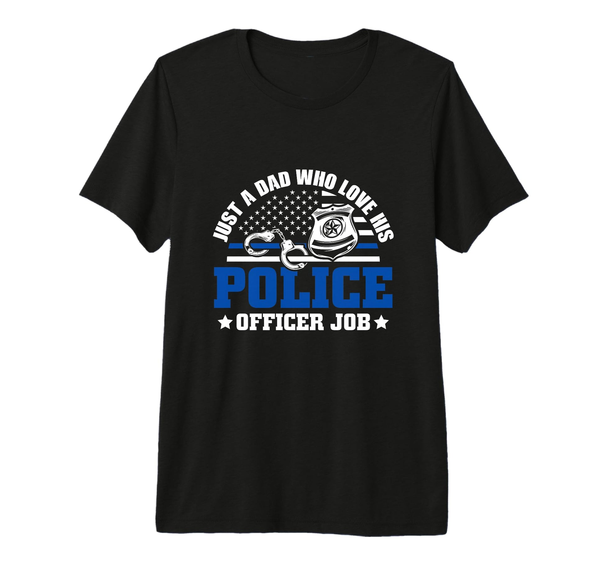 Mens Thin Blue Line Just Dad Who Love T-Shirt - Streetwear Style Unisex - T-Shirt, Sweatshirt, Hoodie