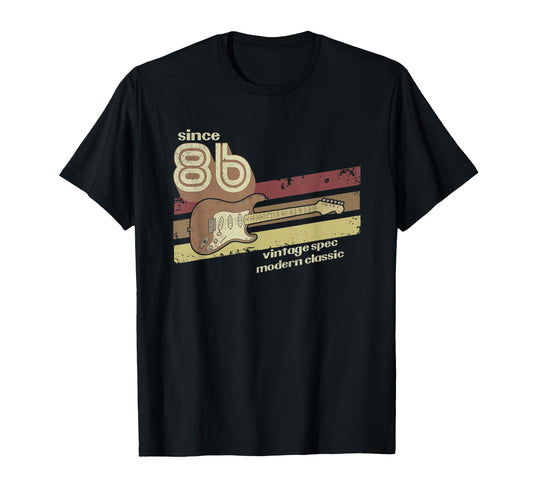 1986 Guitarist 80S Guitar Dad 50Th T-Shirt - Aesthetic Graphic Men Women - T-Shirt, Sweatshirt, Hoodie