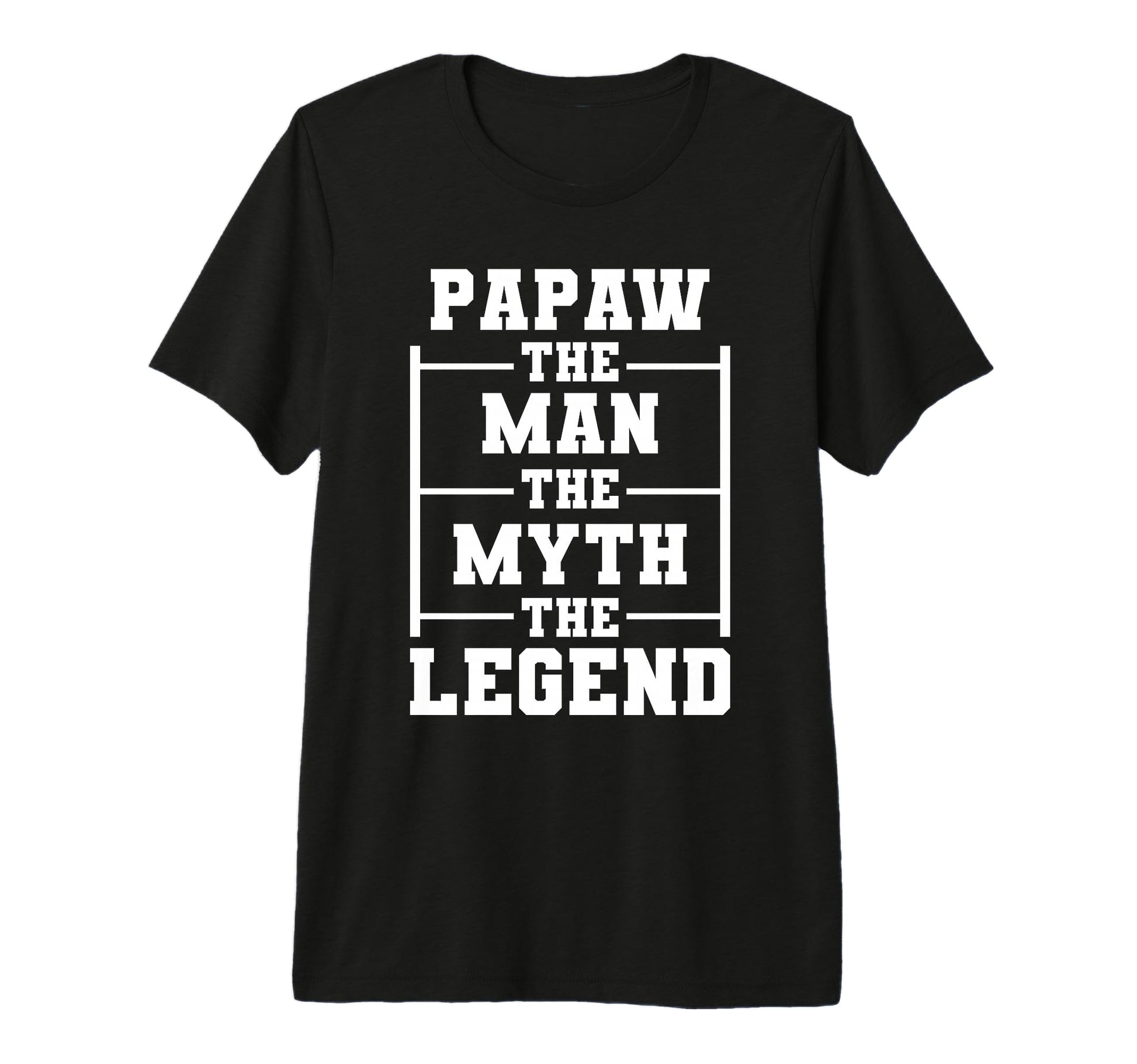 Mens Papaw Myth Legend Dad Grandpa Tri T-Shirt - Graphic Print Men Women - T-Shirt, Sweatshirt, Hoodie
