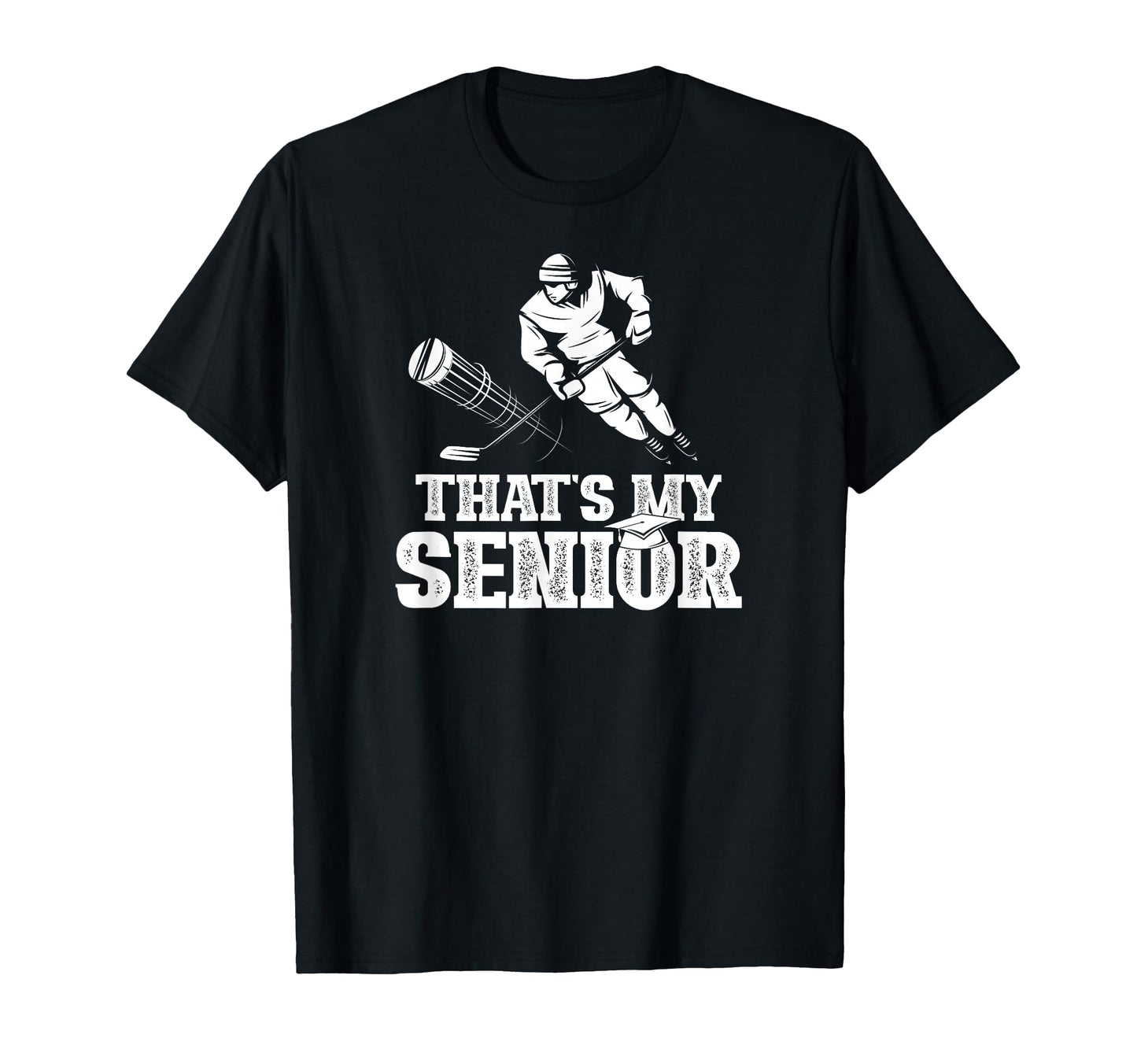 Proud Hockey Senior Dad Ice Hockey T-Shirt - Trendy Graphic for Adults - T-Shirt, Sweatshirt, Hoodie