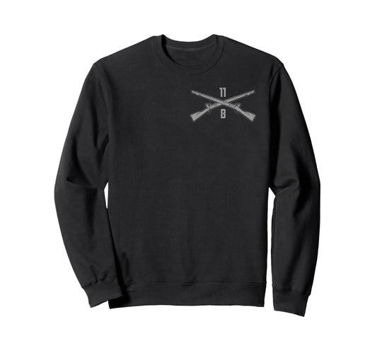 11B Infantry Follow Me Veteran Sweatshirt - Aesthetic Graphic Men Women - T-Shirt, Sweatshirt, Hoodie