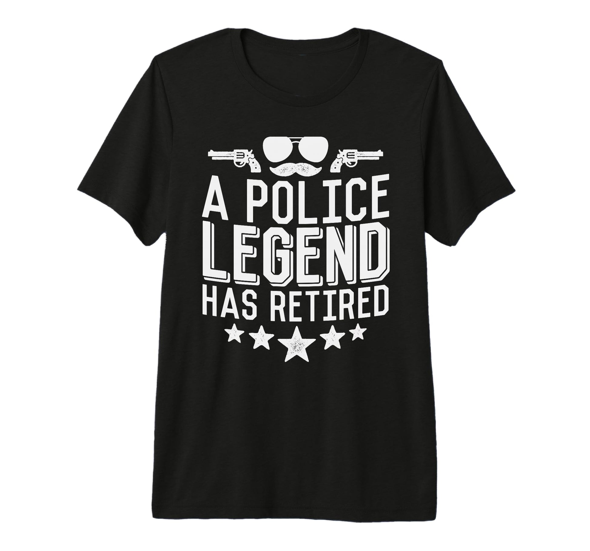 Police Legend Has Retired Cop Retirement T-Shirt - Graphic Print Unisex - T-Shirt, Sweatshirt, Hoodie