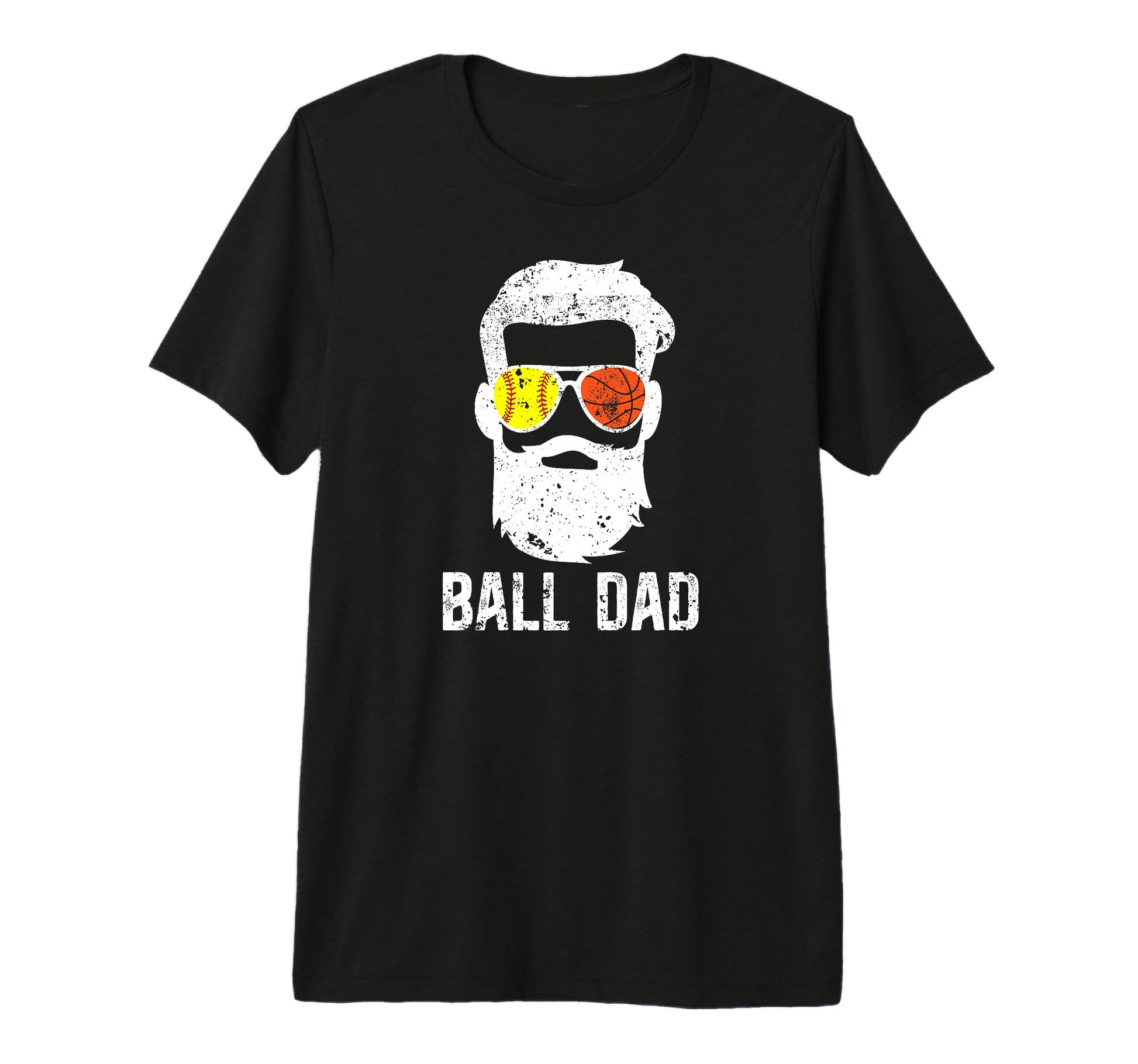 Mens Ball Dad Softball Basketball Dad T-Shirt - Unique Graphic Unisex - T-Shirt, Sweatshirt, Hoodie