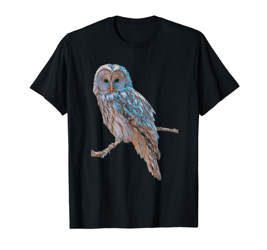 Barred Owl Bird Modern Pop Color T-Shirt - Fun Novelty Design for Adults - T-Shirt, Sweatshirt, Hoodie