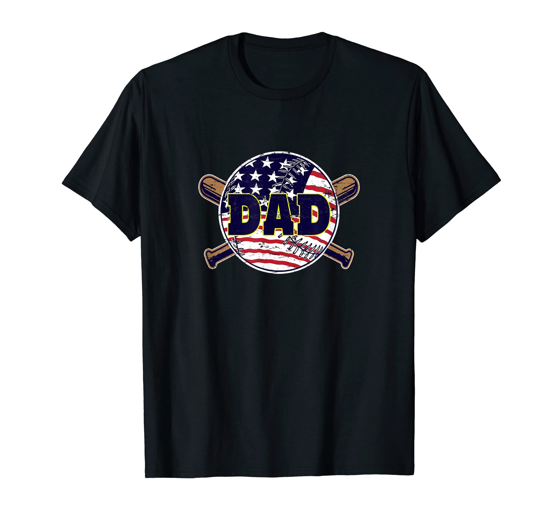 Baseball Dad Patriotic Us Flag T-Shirt - Aesthetic Graphic Men Women - T-Shirt, Sweatshirt, Hoodie