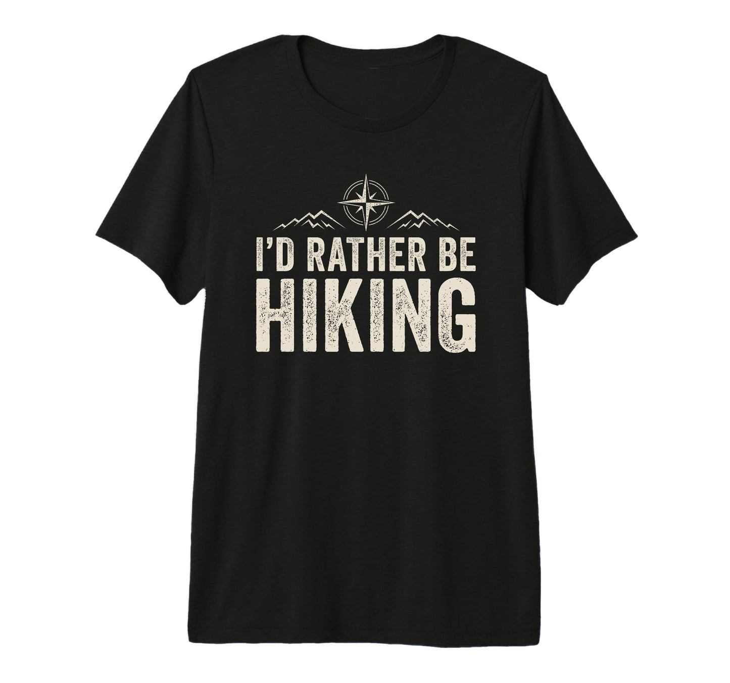 Id Rather Be Hiking Hiker Tri Blend T-Shirt - Unique Graphic Unisex - T-Shirt, Sweatshirt, Hoodie