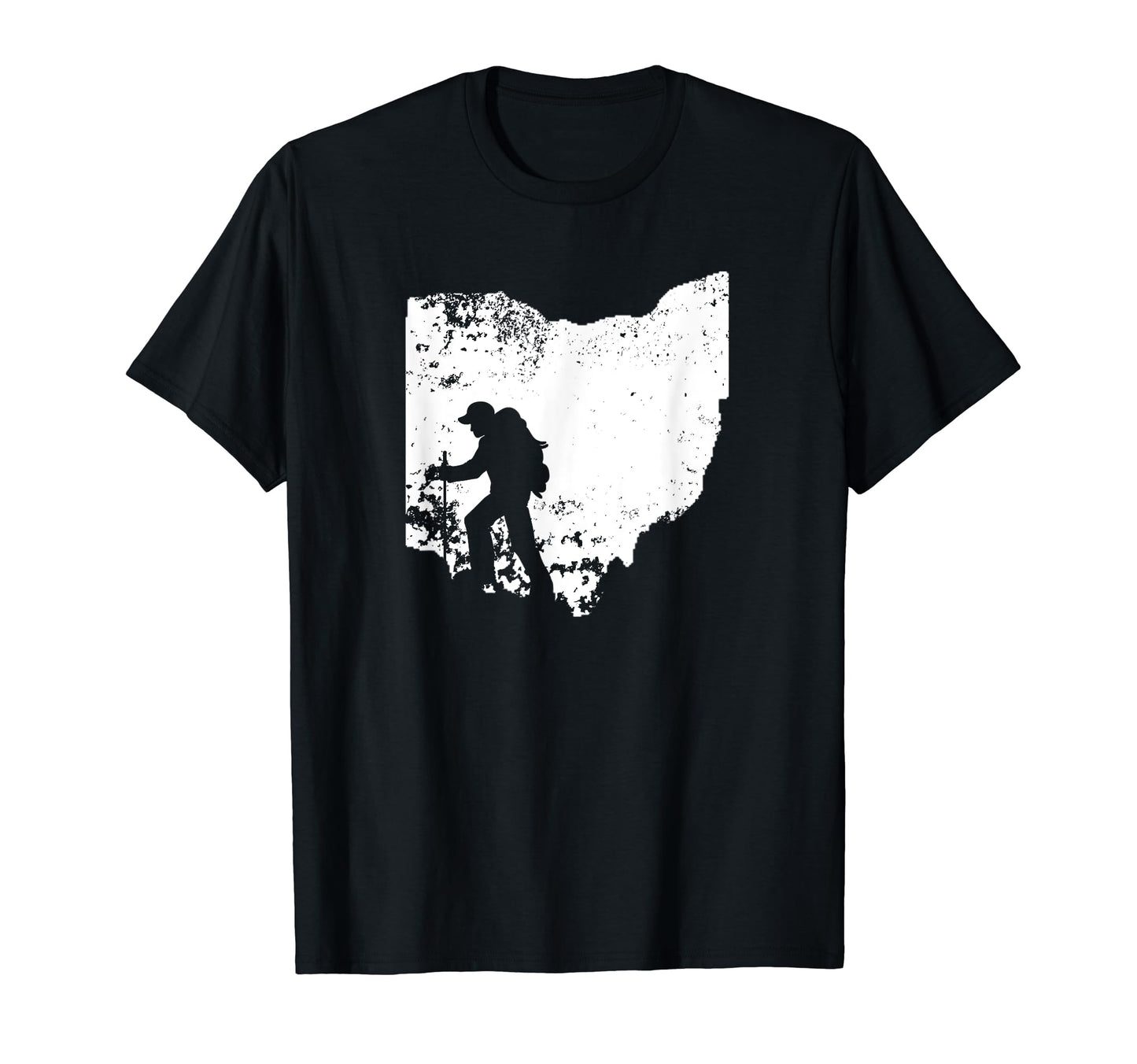 Ohio Hiker Love Mountain Hiking Distressed T-Shirt - Novelty Apparel Unisex - T-Shirt, Sweatshirt, Hoodie