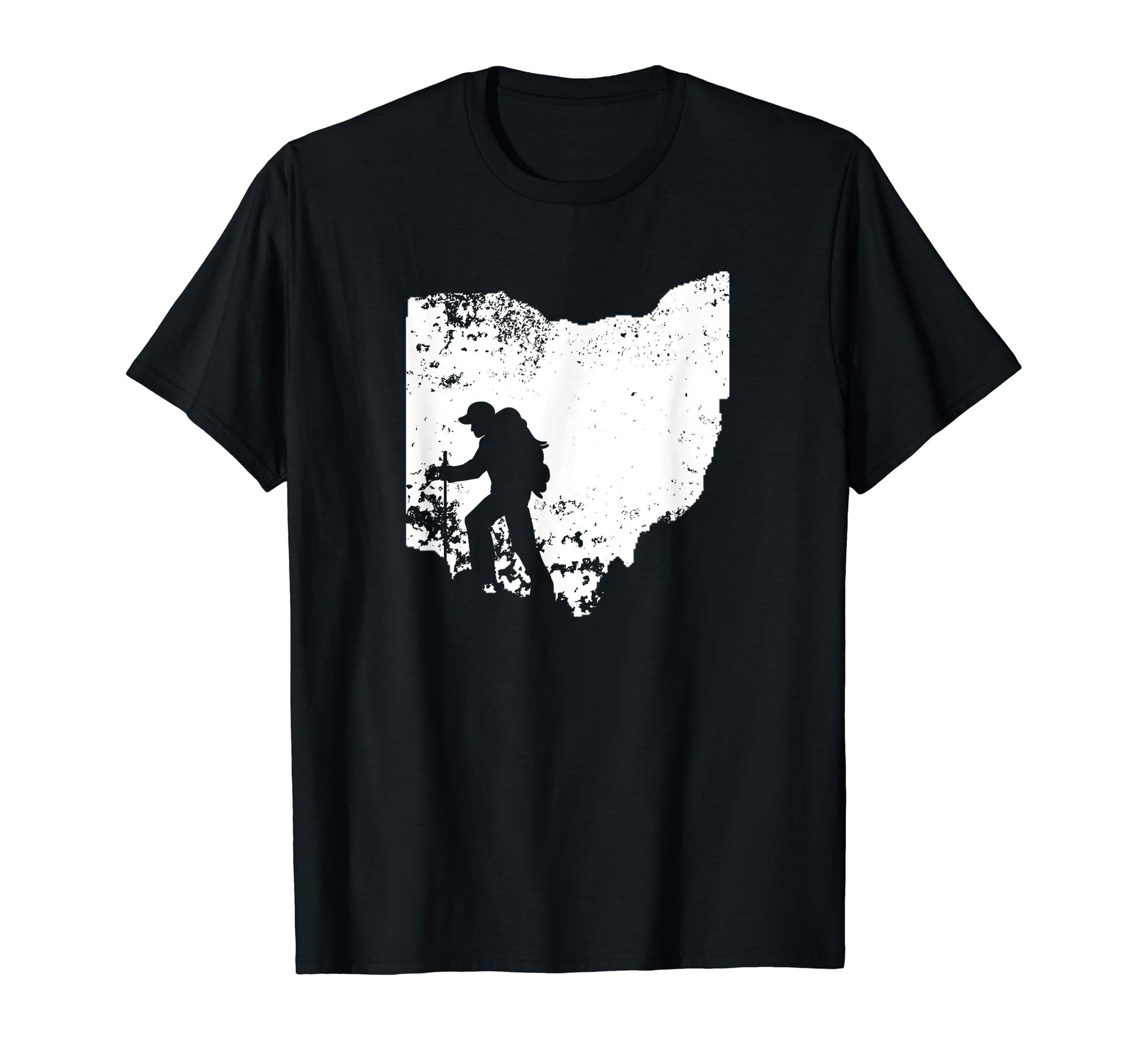 Ohio Hiker Love Mountain Hiking Distressed T-Shirt - Novelty Apparel Unisex - T-Shirt, Sweatshirt, Hoodie