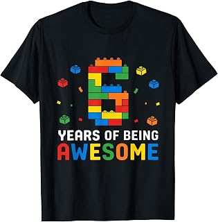 6 Year Old Master Builder Building Blocks 6th Birthday Boy T-Shirt Unisex T-shirt, Sweatshirt, Hoodie, Long Sleeve Tee - T-Shirt, Sweatshirt, Hoodie