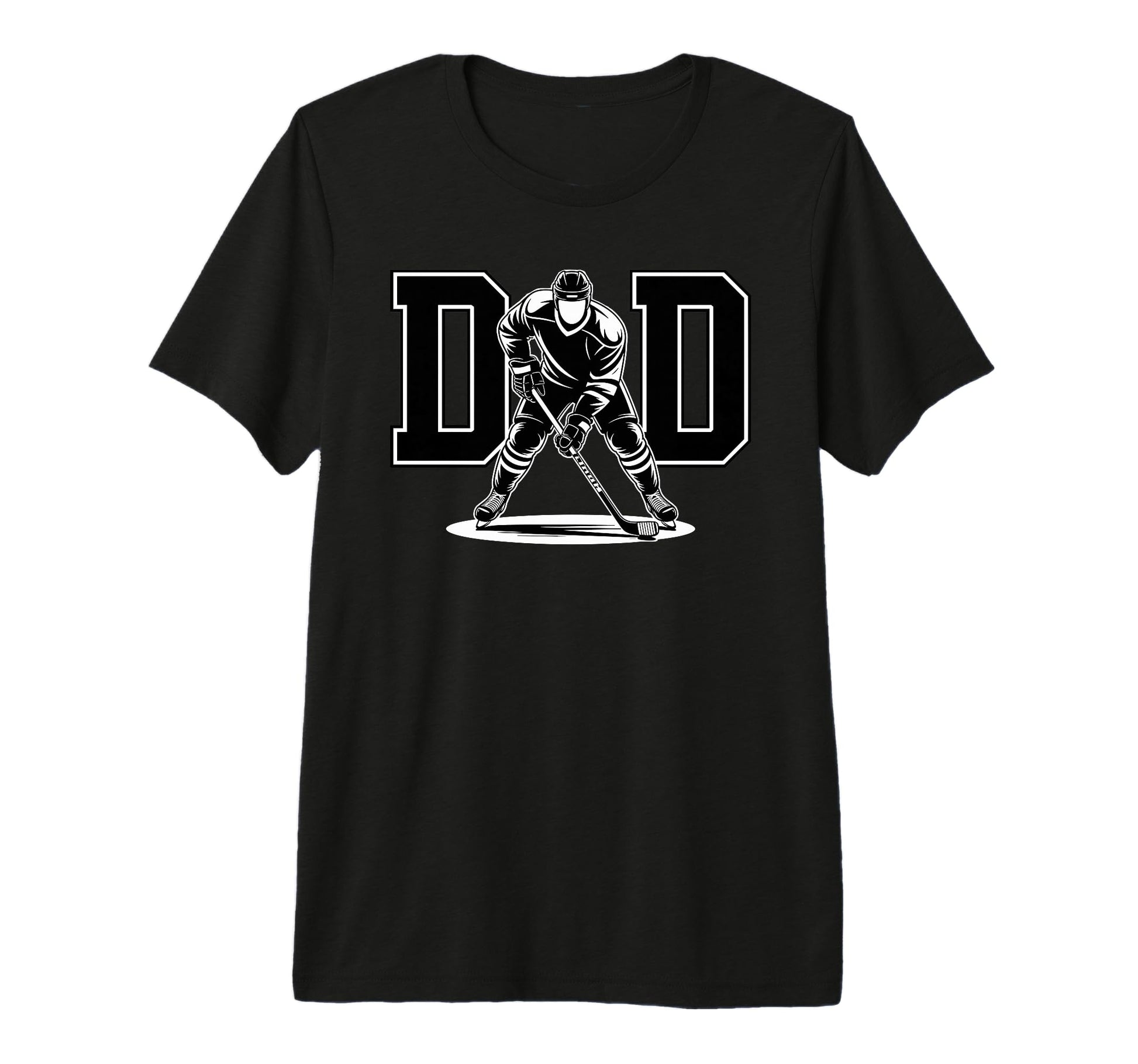 Mens Dad Ice Hockey Daddy Father T-Shirt - Fun Novelty Design for Adults - T-Shirt, Sweatshirt, Hoodie