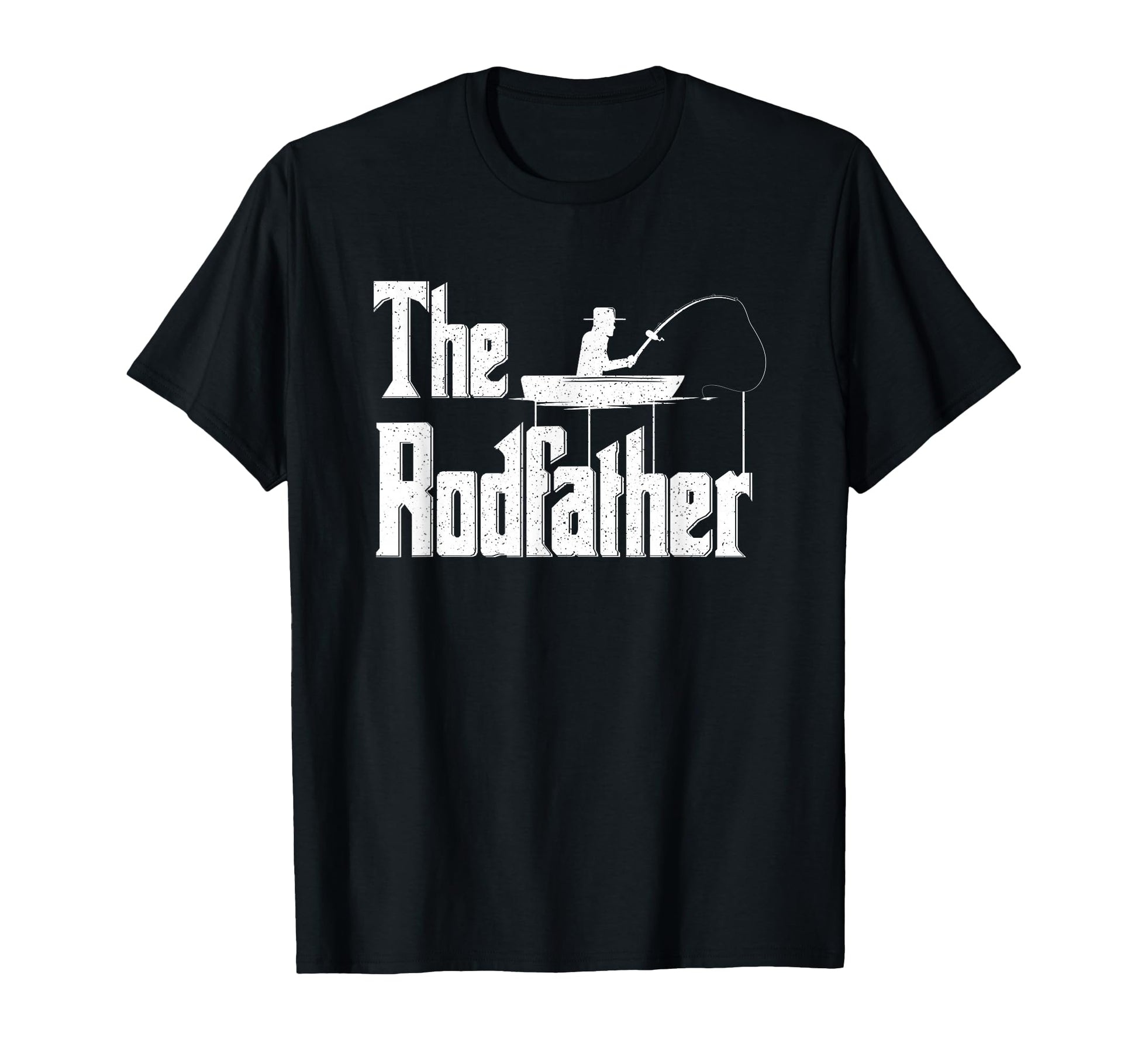 Rodfather Funny Fishing Dad Gift T-Shirt - Minimalist Print Men Women - T-Shirt, Sweatshirt, Hoodie