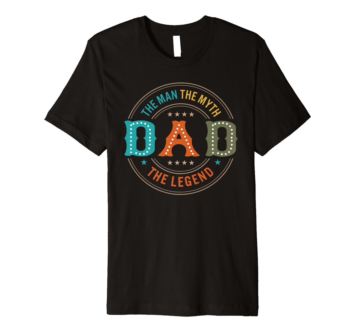 Mens Fathers Dad Myth Legend Dad Papa T-Shirt - Custom Art Print Men Women - T-Shirt, Sweatshirt, Hoodie