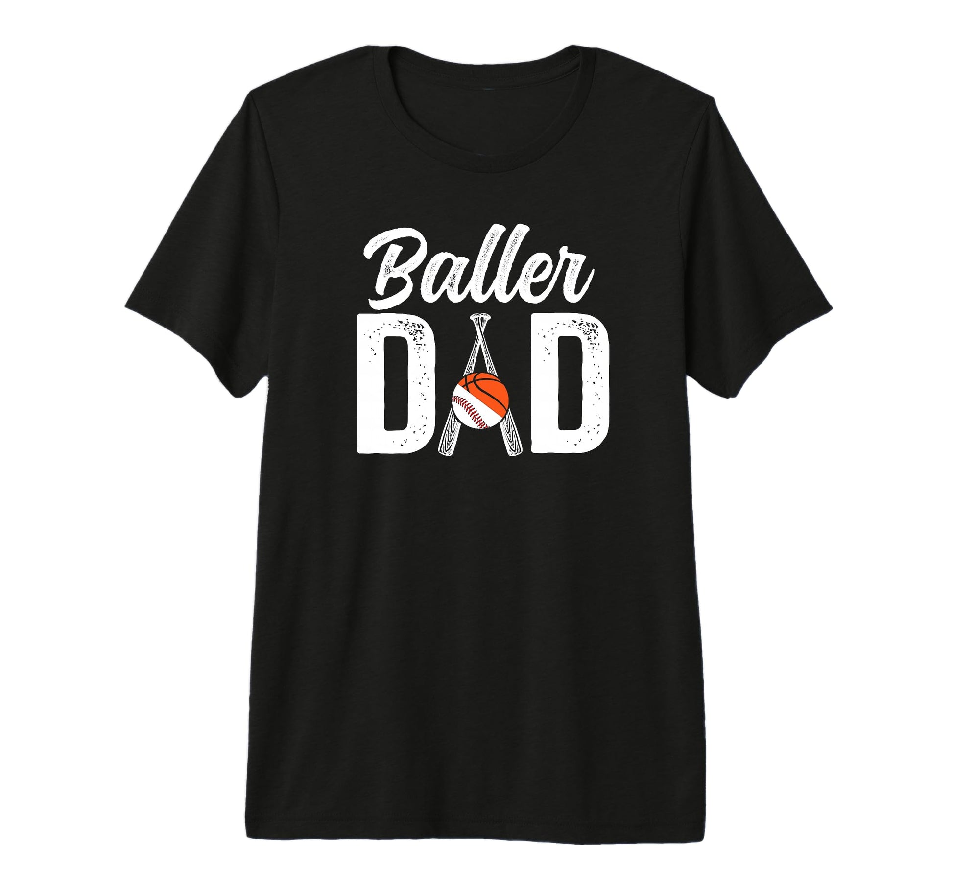 Mens Baller Dad Proud Baseball T-Shirt - Custom Art Print Men Women - T-Shirt, Sweatshirt, Hoodie