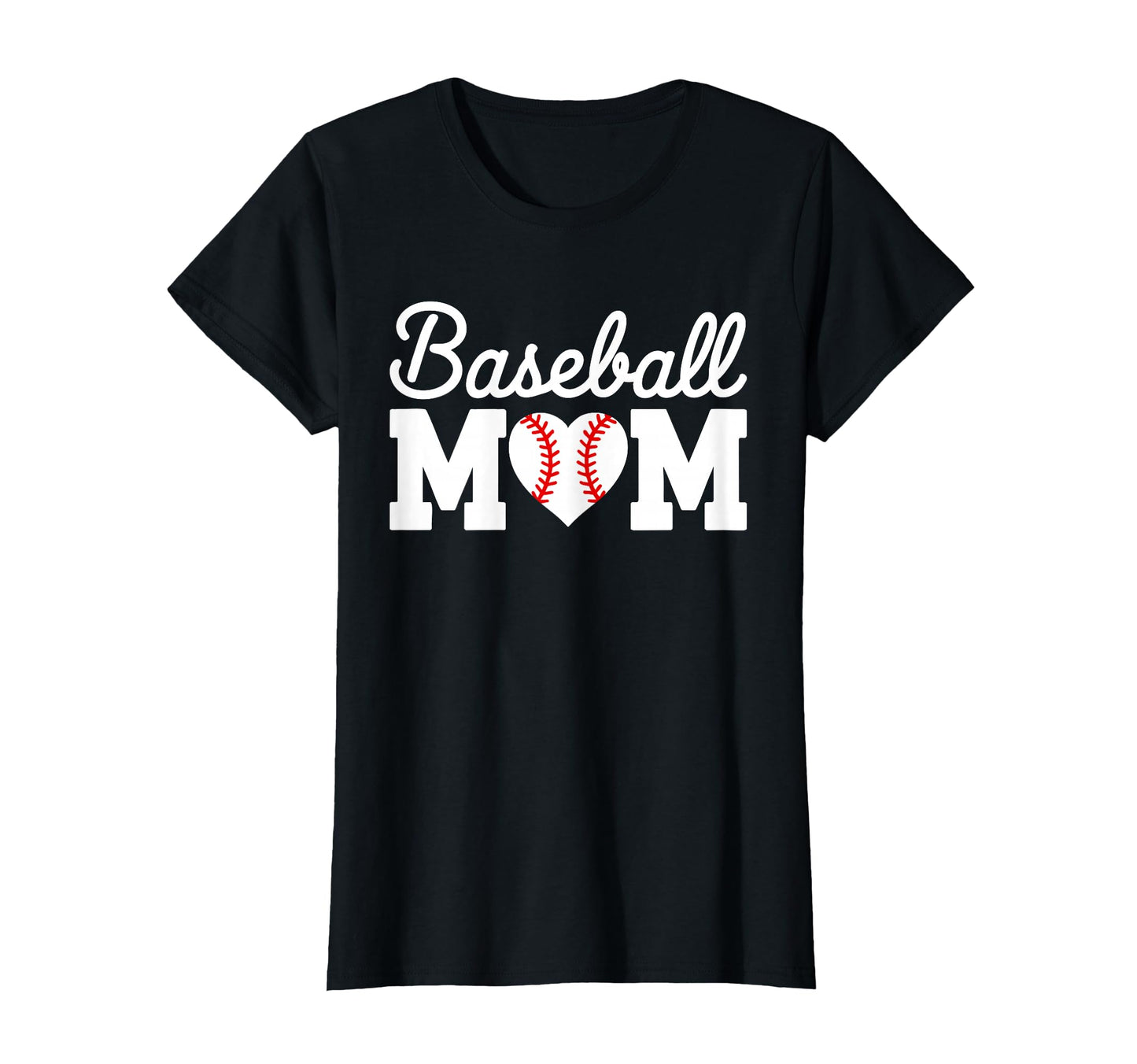 Baseball Mom Baseball Heart Mothers Day T-Shirt - Custom Art Print Unisex - T-Shirt, Sweatshirt, Hoodie