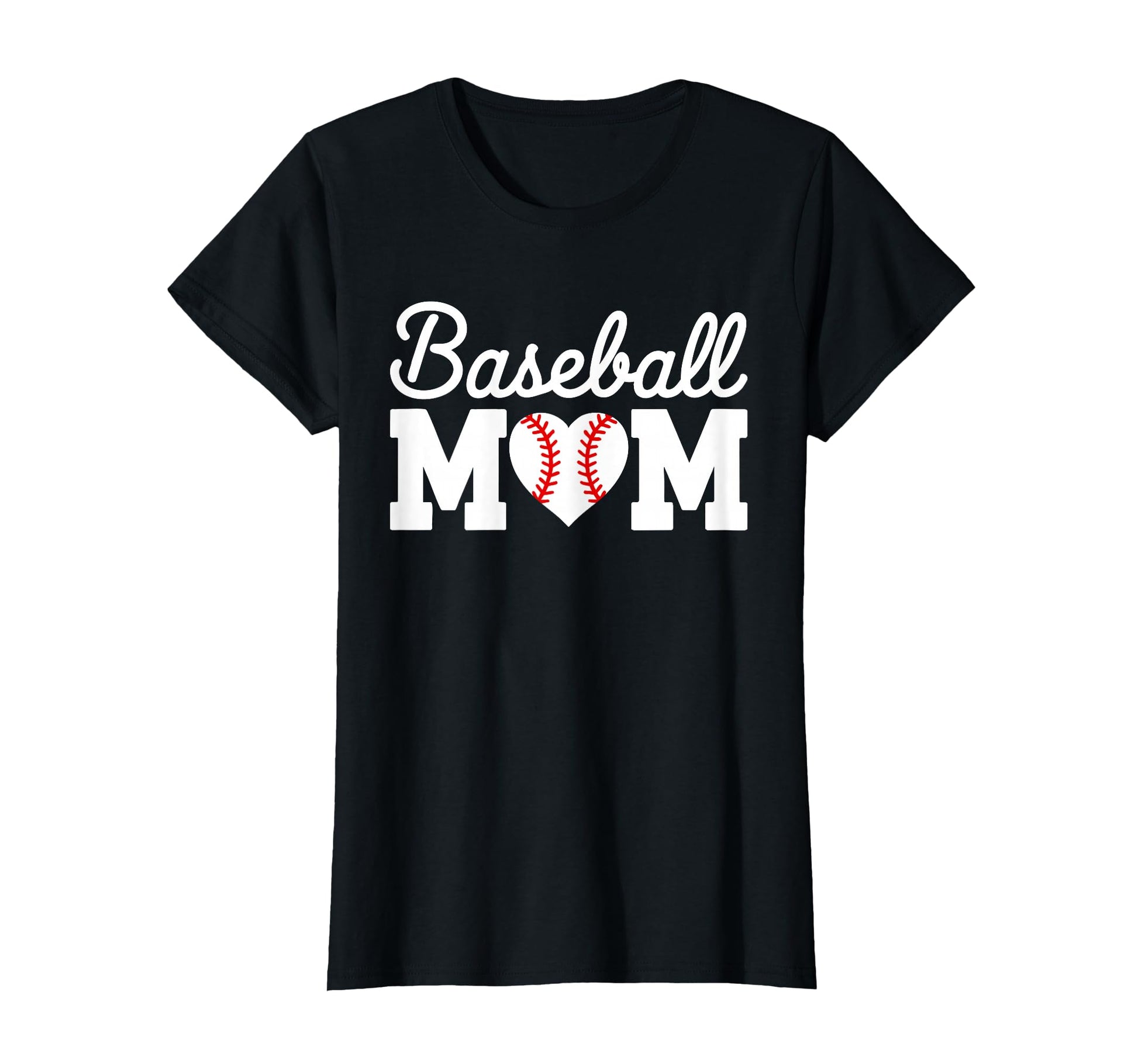 Baseball Mom Baseball Heart Mothers Day T-Shirt - Custom Art Print Unisex - T-Shirt, Sweatshirt, Hoodie
