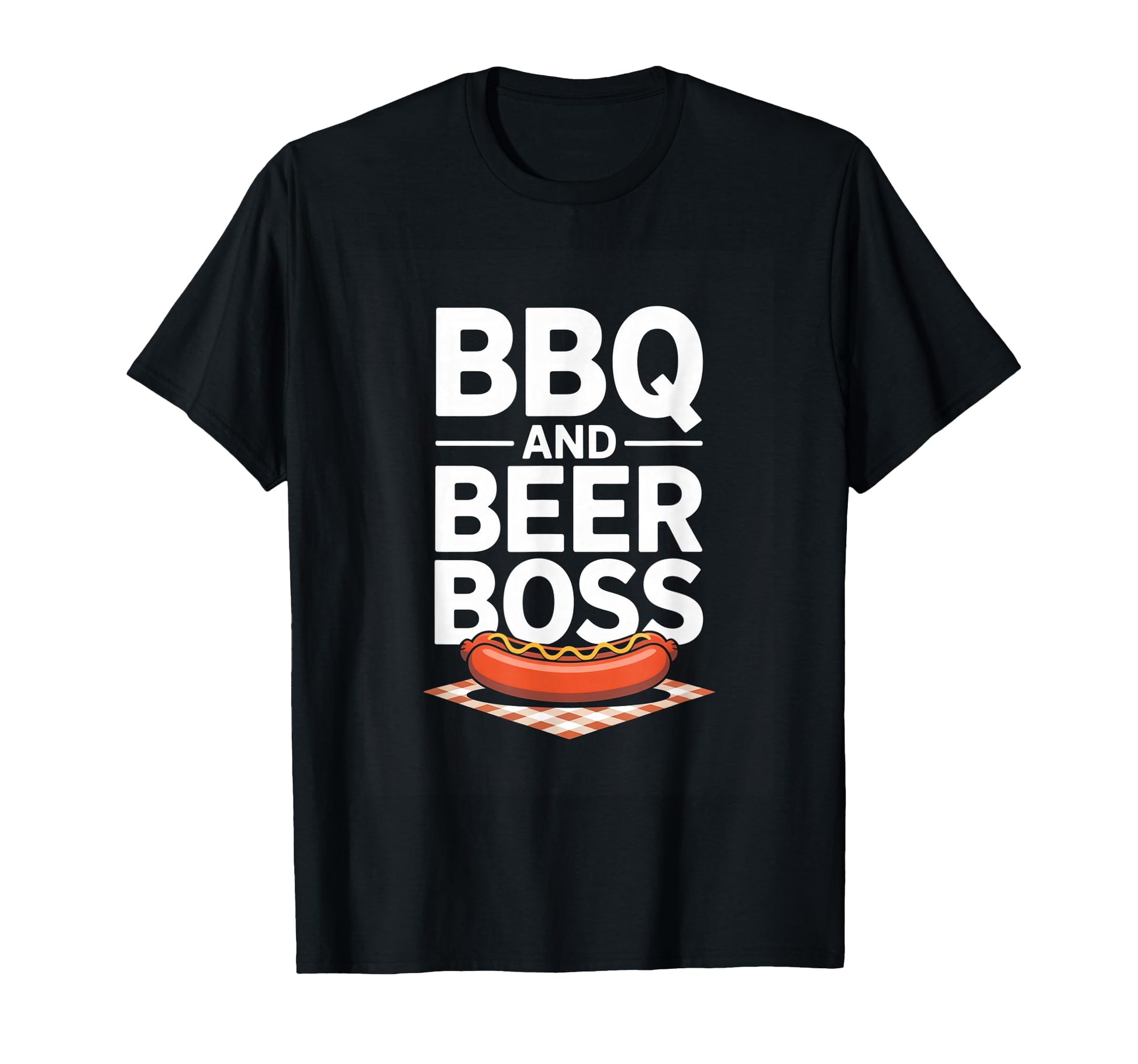 Bbq And Beer Boss Backyard Grill King Dad T-Shirt - Graphic Print Men Women - T-Shirt, Sweatshirt, Hoodie