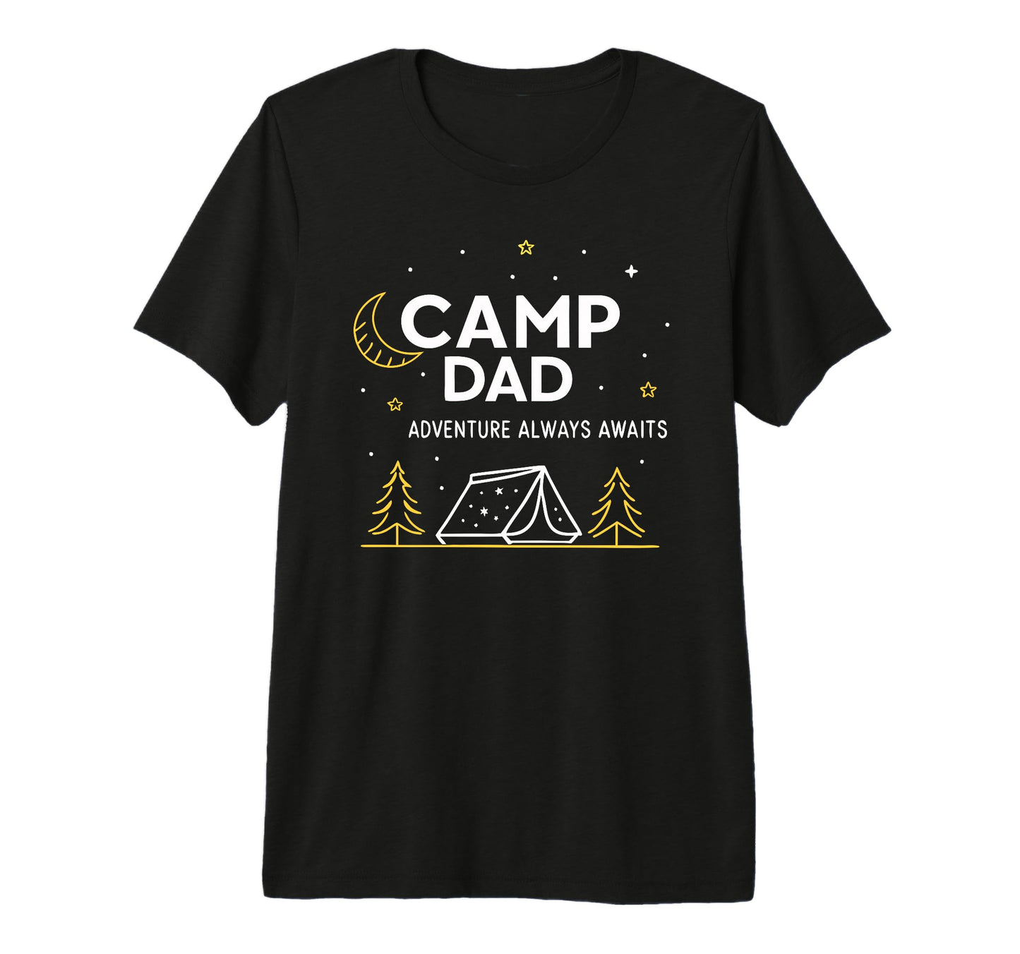 Mens Camp Dad Adventure Camping Fathers T-Shirt - Unique Graphic Men Women - T-Shirt, Sweatshirt, Hoodie