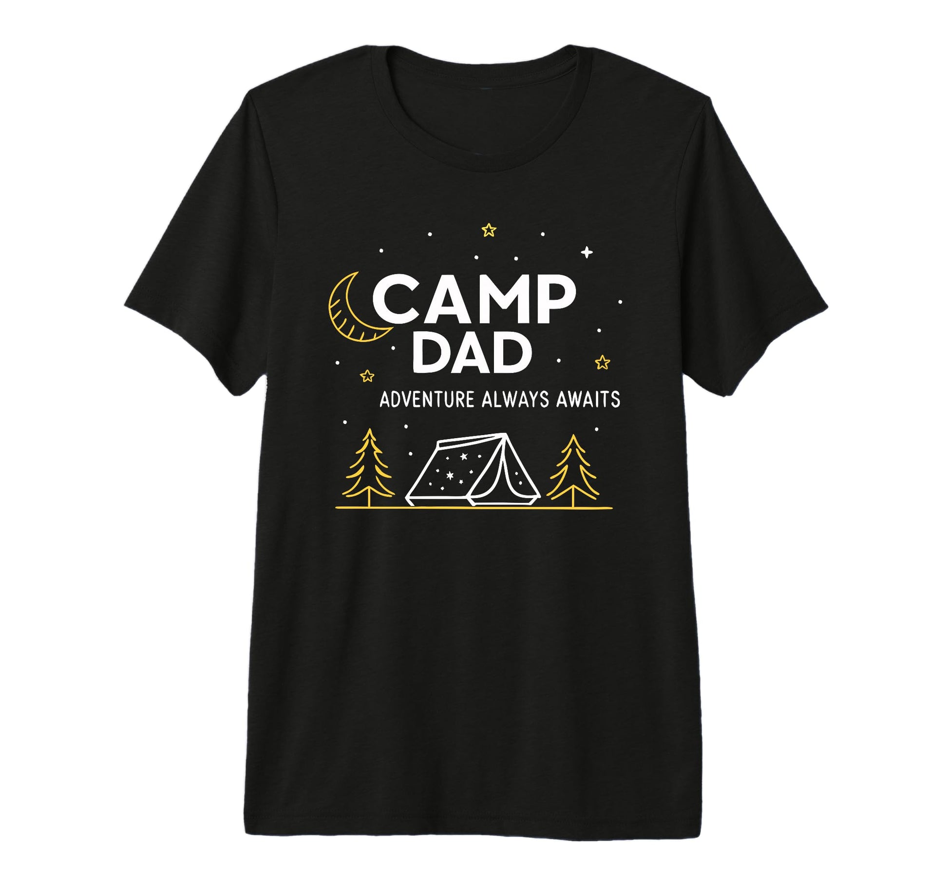 Mens Camp Dad Adventure Camping Fathers T-Shirt - Unique Graphic Men Women - T-Shirt, Sweatshirt, Hoodie