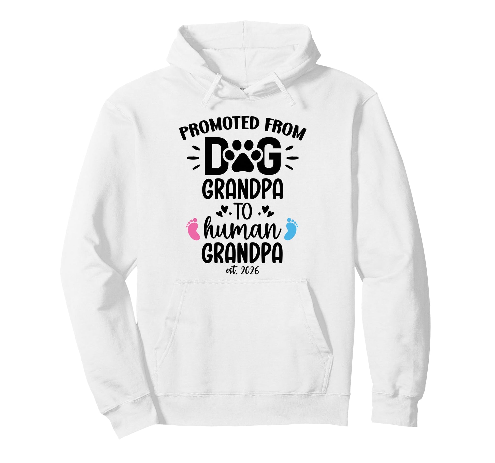 Grandparent Promoted From Dog Grandpa To Hoodie - Trendy Graphic Unisex - T-Shirt, Sweatshirt, Hoodie