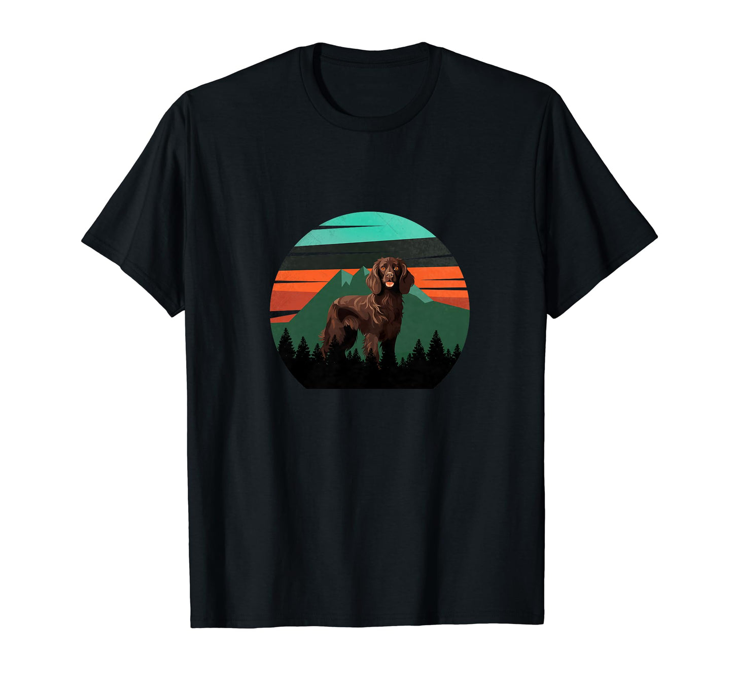 Boykin Dog Sunset Distressed Hiking T-Shirt - Minimalist Print Men Women - T-Shirt, Sweatshirt, Hoodie