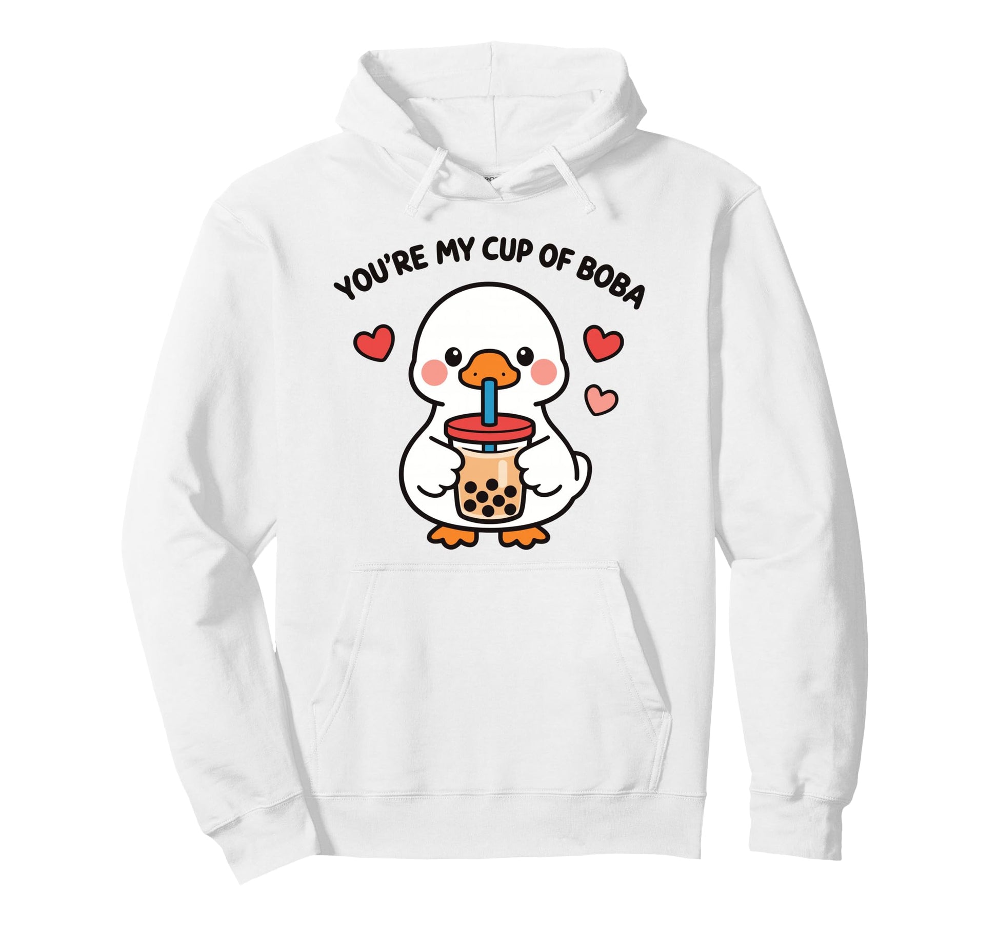 Youre My Cup Boba Kawaii Goose Love Hoodie - Fun Novelty Design for Adults - T-Shirt, Sweatshirt, Hoodie