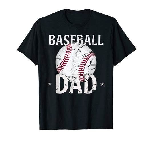Baseball Dad Gifts Fathers Day Sports T-Shirt - Minimalist Print Men Women - T-Shirt, Sweatshirt, Hoodie