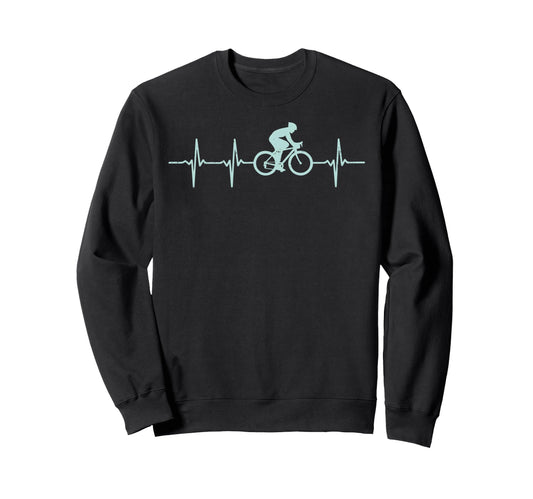 Bmx Bike Heartbeat Racing Biking Sweatshirt - Trendy Graphic Men Women - T-Shirt, Sweatshirt, Hoodie