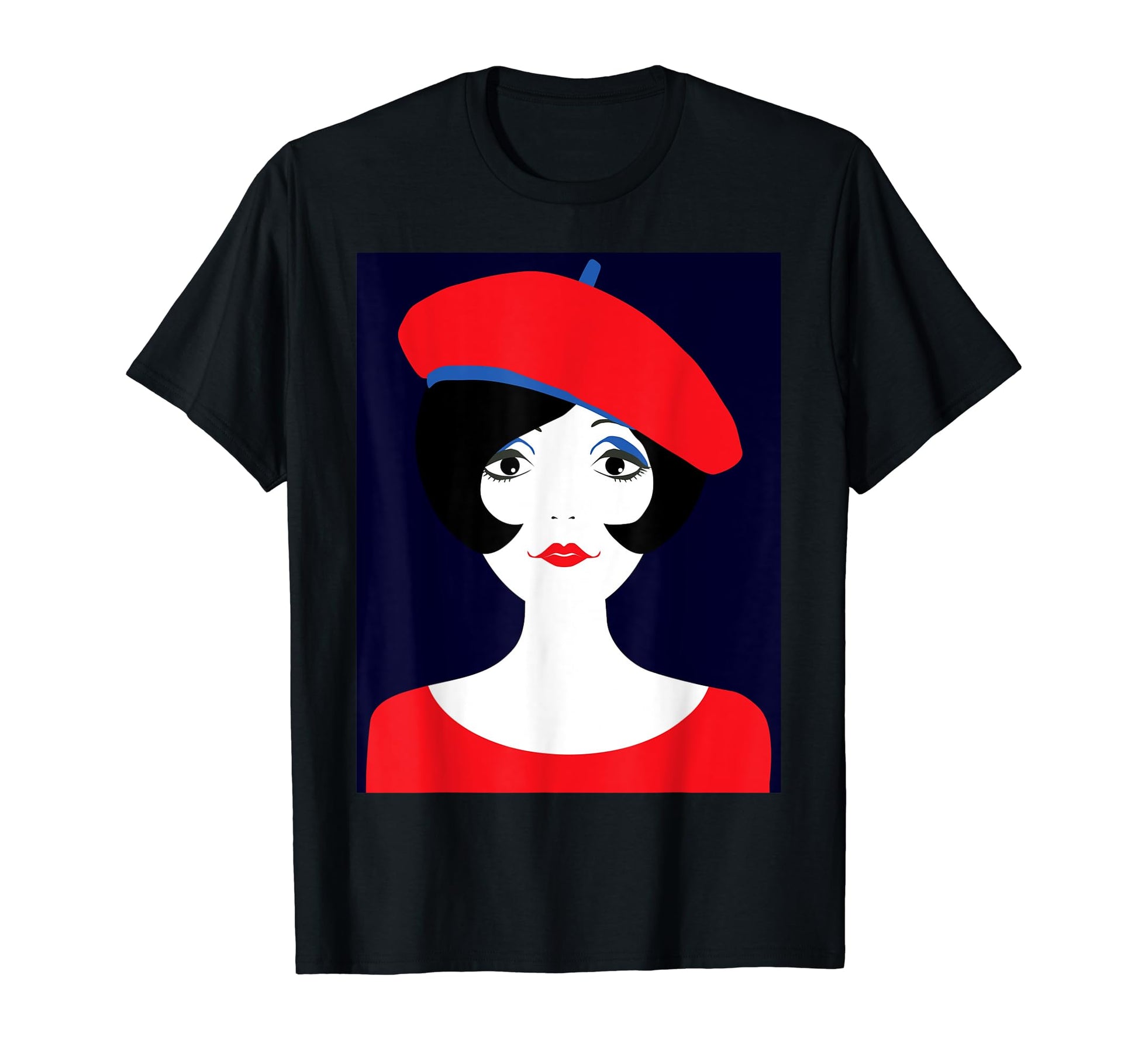 Chic Pop Art Young Redberet Hat T-Shirt - Novelty Apparel for Adults - T-Shirt, Sweatshirt, Hoodie