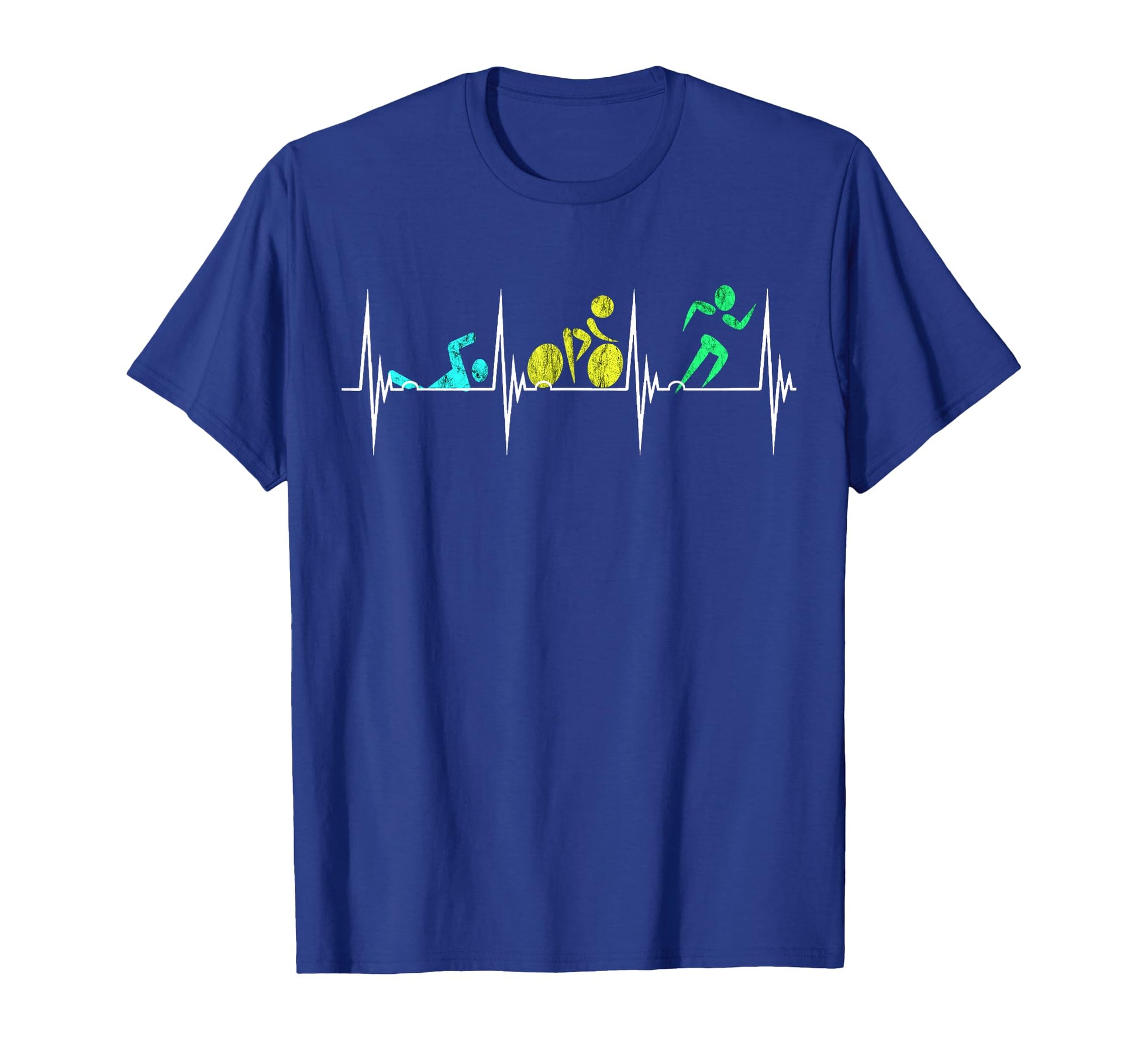 Triathlon Heartbeat Ekg Pulse Triathles T-Shirt - Custom Art Print Unisex - T-Shirt, Sweatshirt, Hoodie
