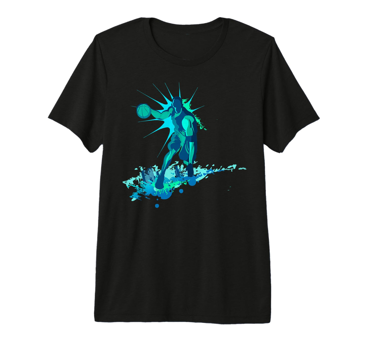 Colorful Basketball Player Fan Hoops T-Shirt - Fun Novelty Design Unisex - T-Shirt, Sweatshirt, Hoodie