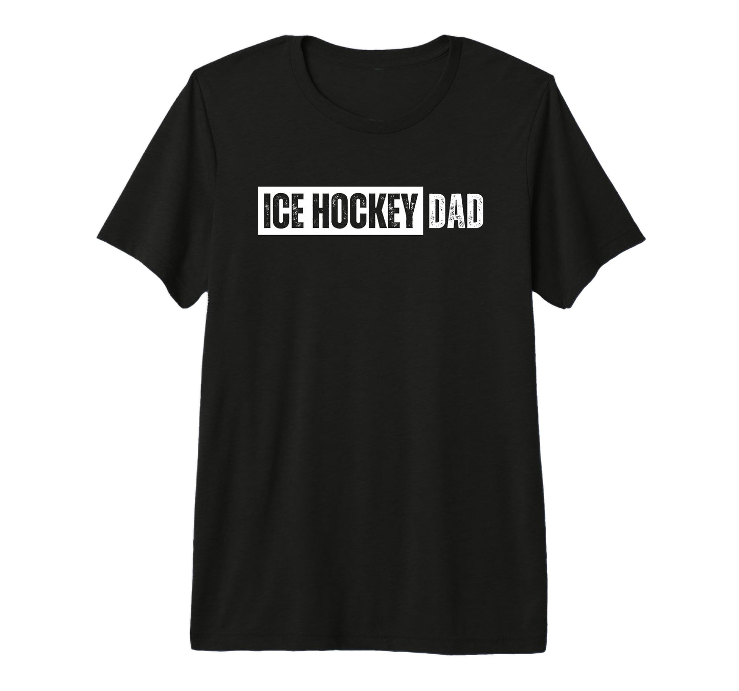 Mens Ice Hockey Dad Tri Blend T-Shirt - Custom Art Print Men Women - T-Shirt, Sweatshirt, Hoodie
