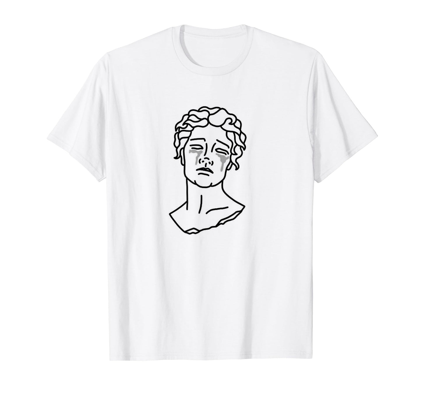 Crying David Statue Michelangelo T-Shirt - Casual Everyday Wear Men Women - T-Shirt, Sweatshirt, Hoodie